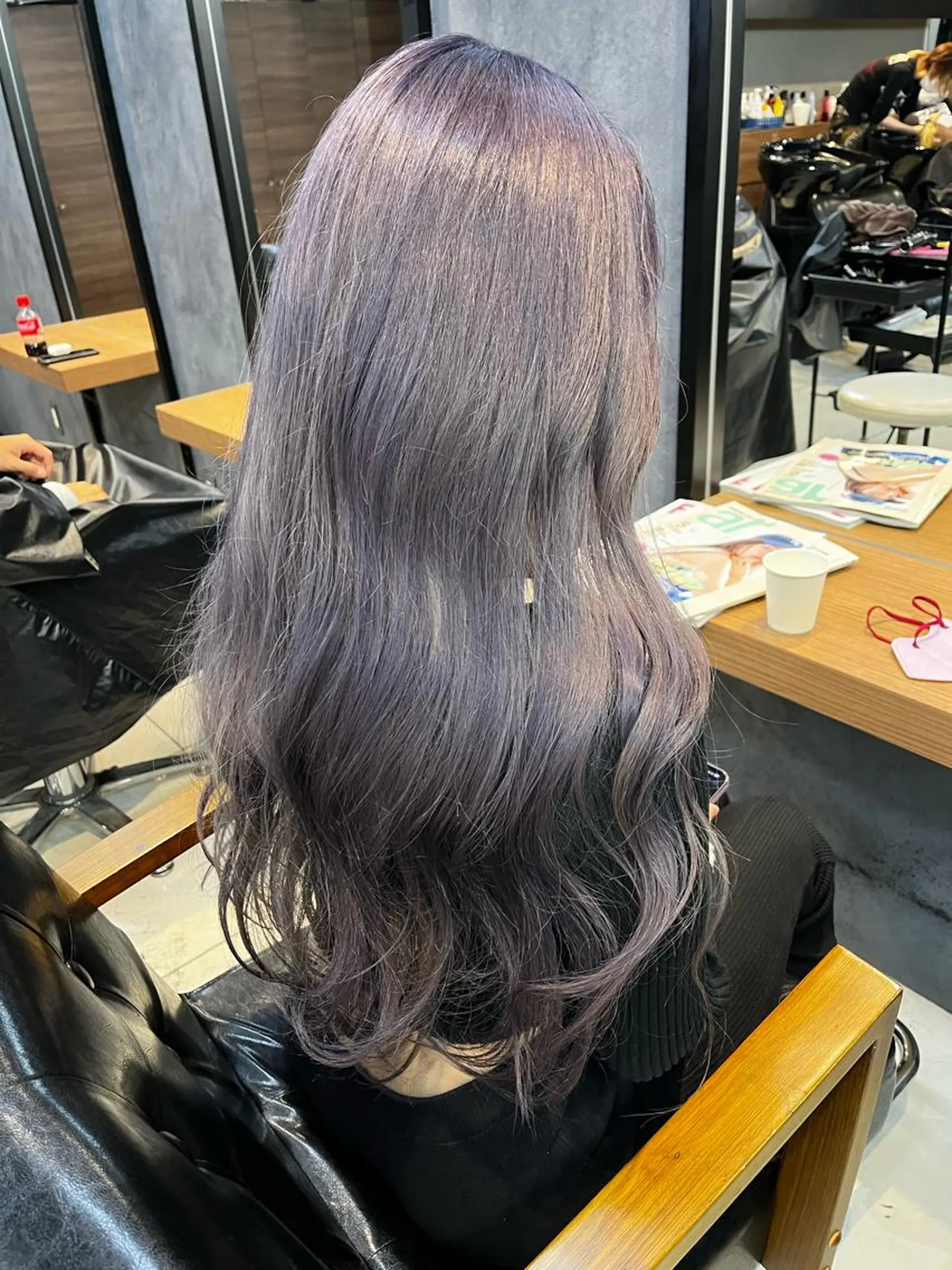 ロング カラー ヘアアレンジ メンズ キッズ ネイル マツエク・マツパ アイブロウ ラベンダーカラー ラベンダーグレー ヘアカラー トリートメント GO TODAY SHAiRE SALON所属・透明感カラー🤎 ゆりのヘアスタイル