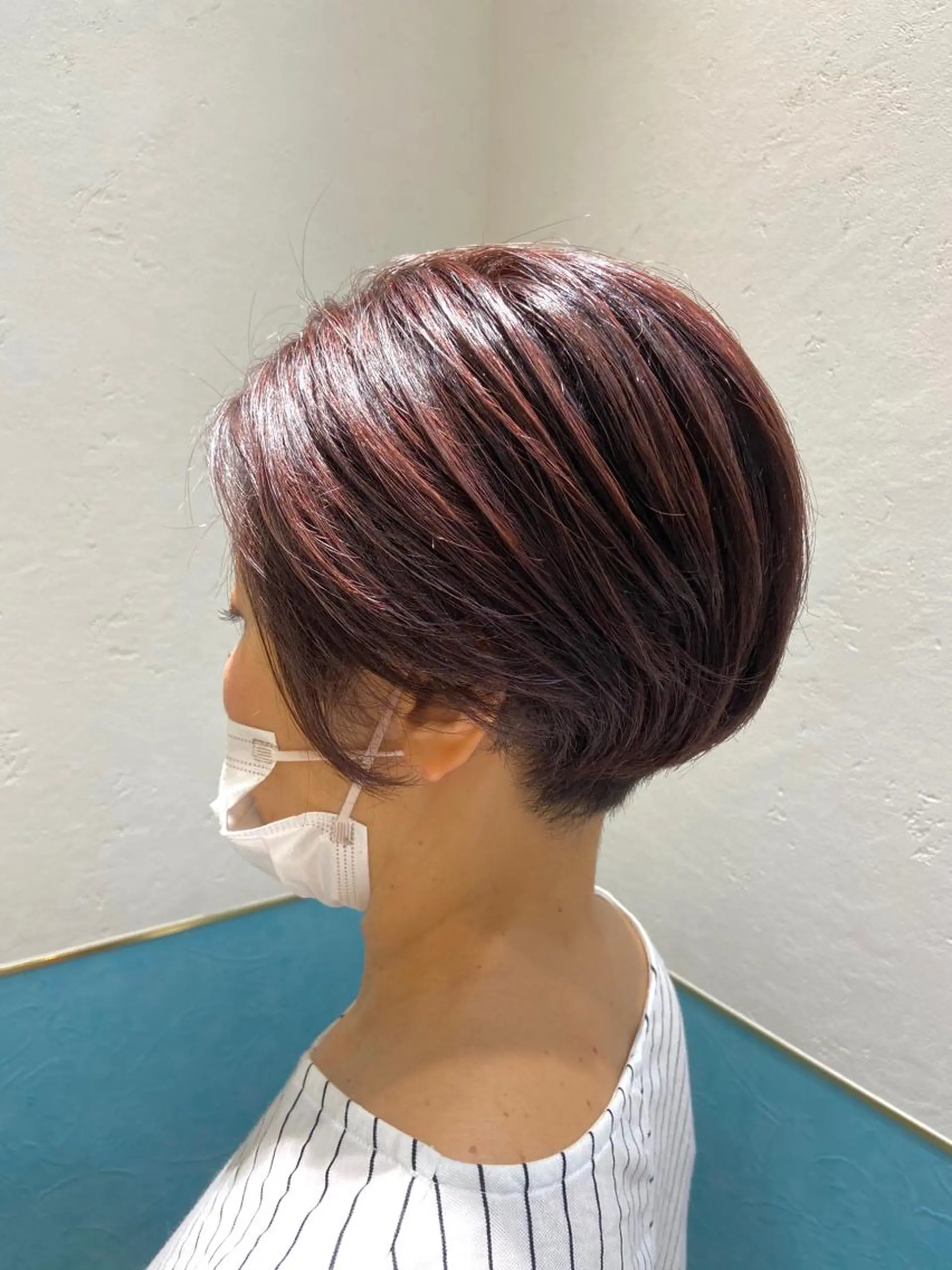ショート カラー ヘアカラー トリートメント 似合わせボブ💓/ 美髪縮毛✨豊嶋龍佑のヘアスタイル