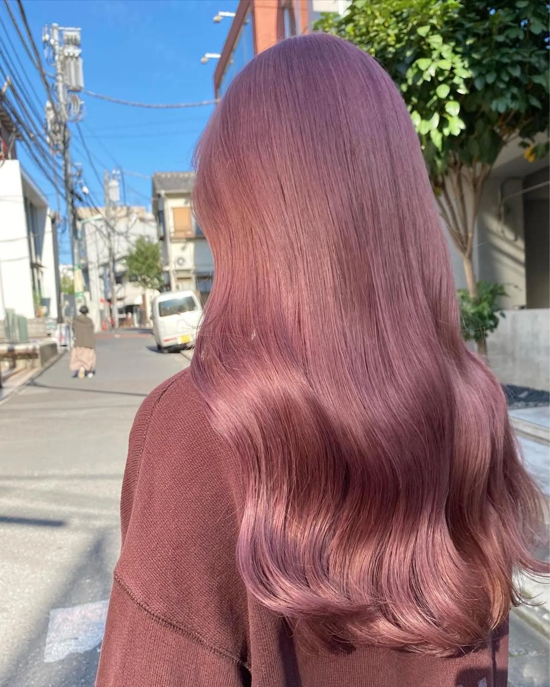 セミロング カラー ヘアカラー トリートメント ハイトーンを育てる ブリーチカラー/牧原のヘアスタイル