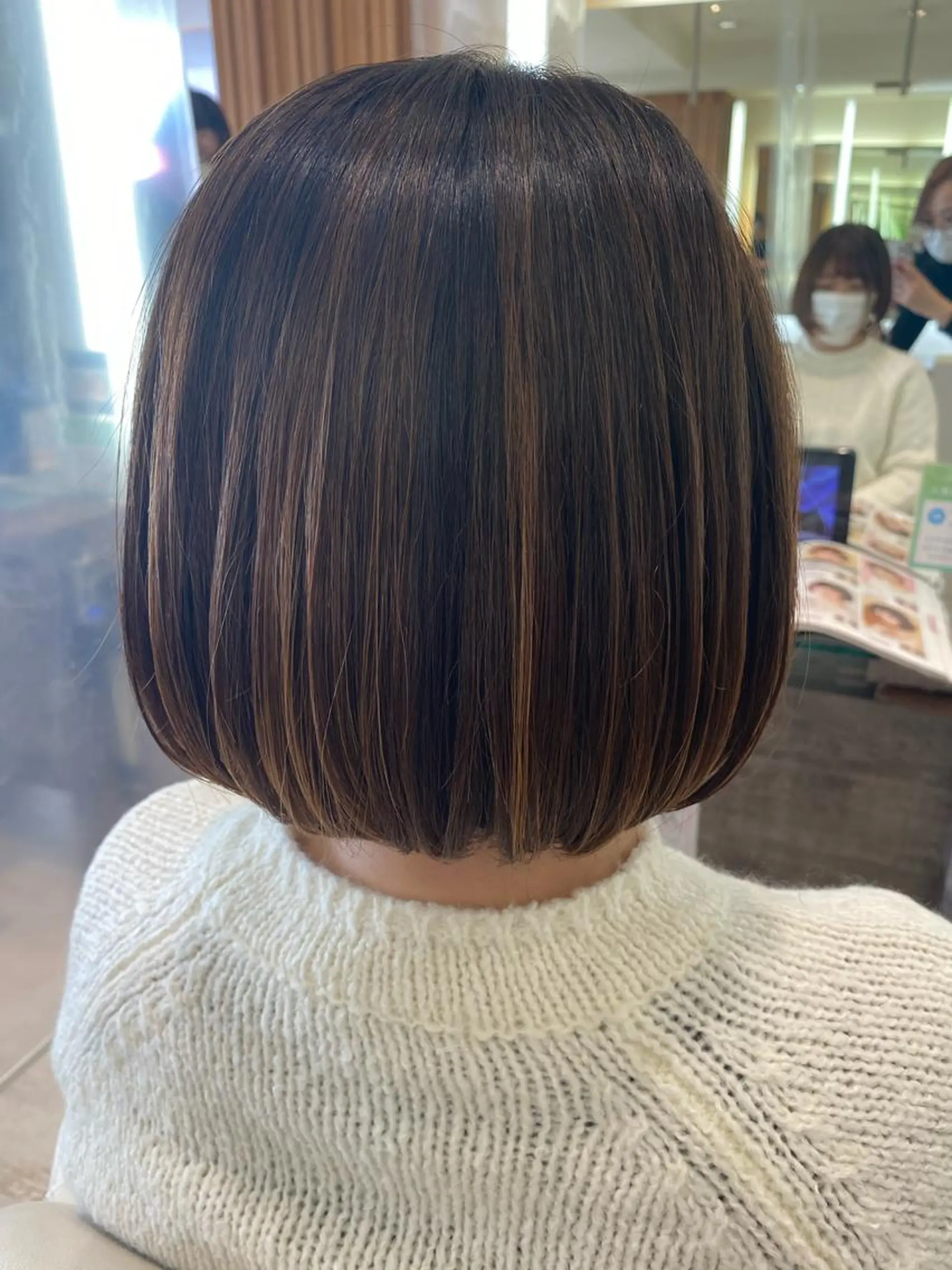 ショート カラー ショートボブ ブラウンカラー オレンジ オレンジブラウン ボブ カット トリートメント 小顔レイヤー/ ベージュ🤍Rieのヘアスタイル