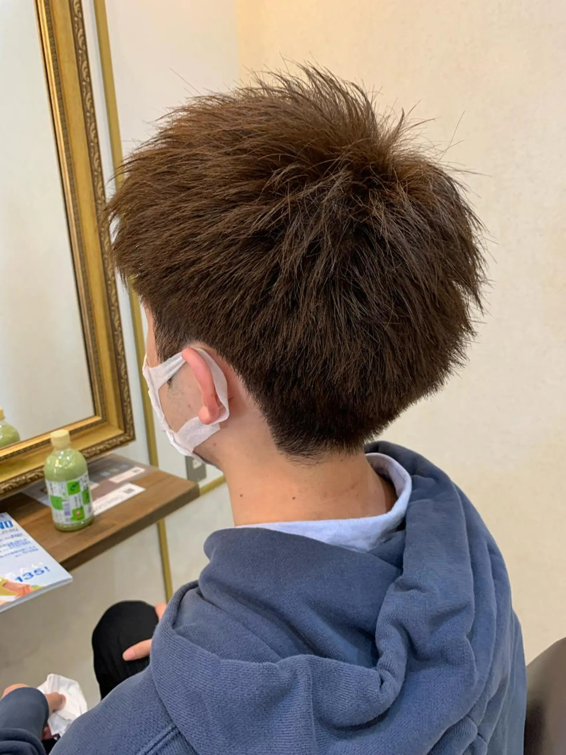 ショート カラー メンズ アッシュ ブラウンカラー 土屋 竣奨のヘアスタイル