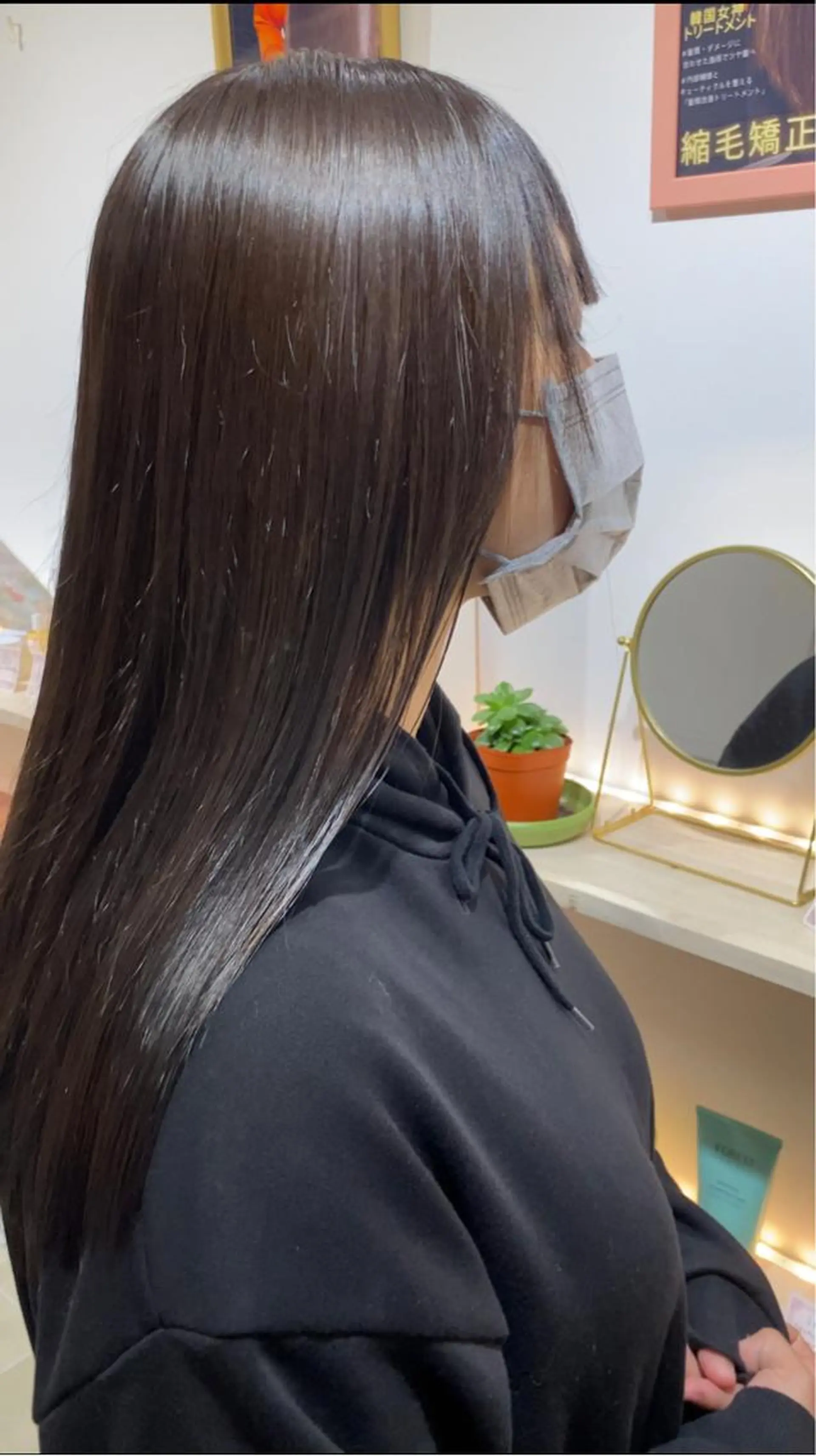 ロング 縮毛矯正 カット ヘアカラー 縮毛矯正 トリートメント 韓国ヘア🇰🇷 スズキのヘアスタイル