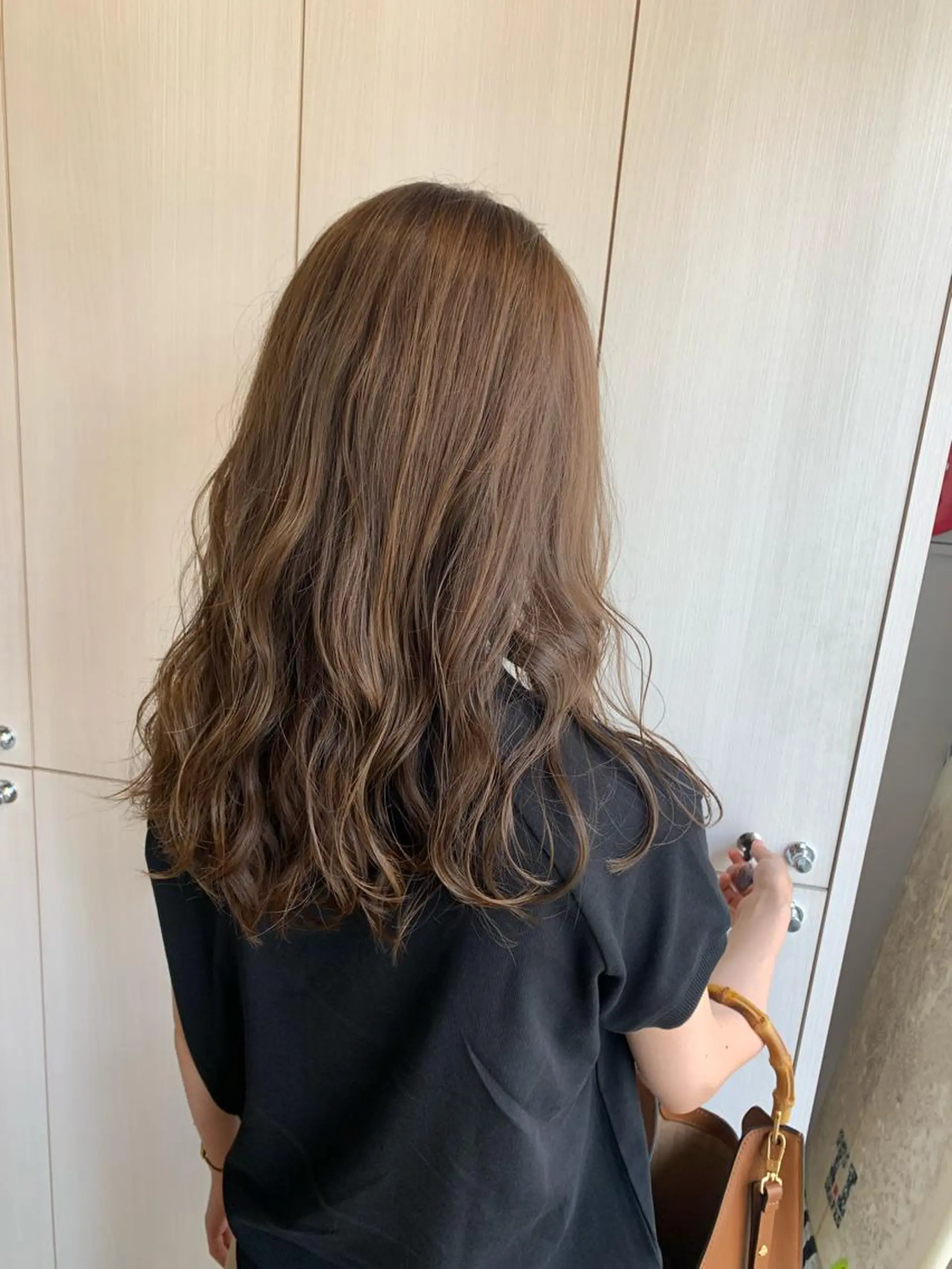 ロング カラー カット ヘアカラー あべ ゆうかのヘアスタイル