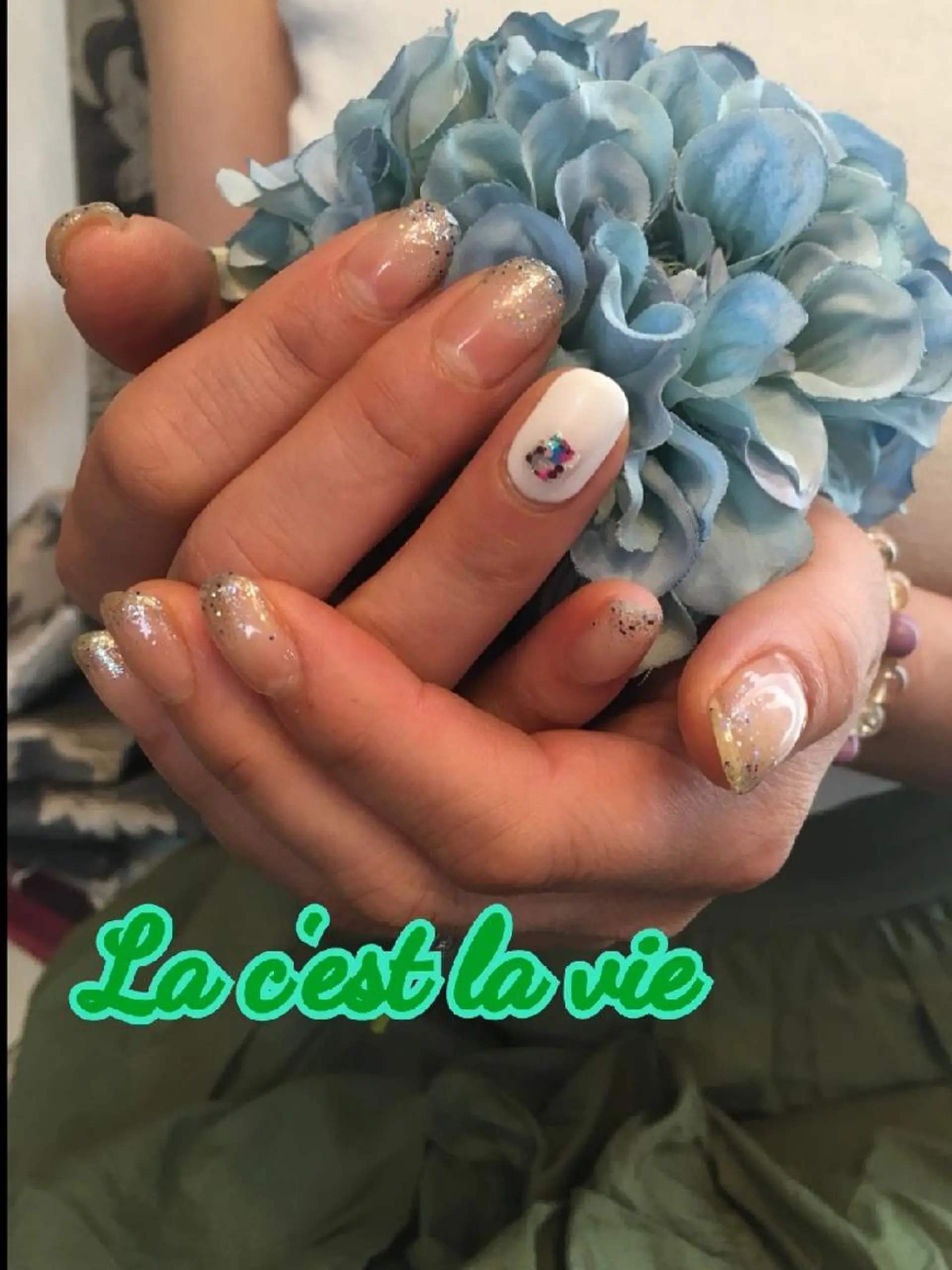 ネイル アートネイル ラメ(グリッター) ラメグラデーション nailsalon ラセラヴィのネイルデザイン