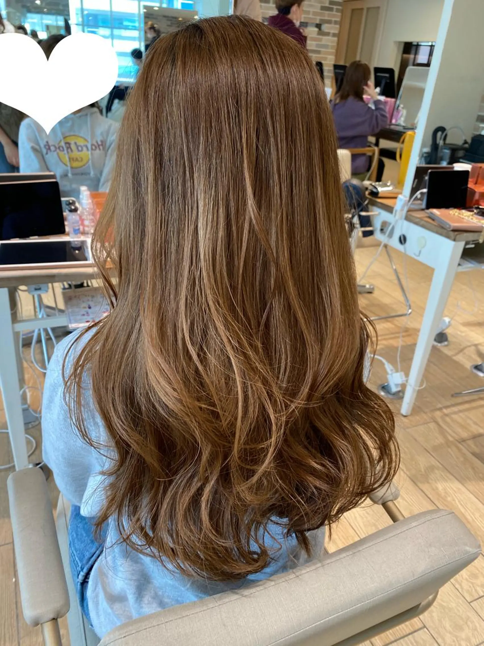 ロング ロングレイヤー 外国人風カラー レイヤーカット ロング 顔周り/くびれヘア 韓国ヘア💕風間るなのヘアスタイル