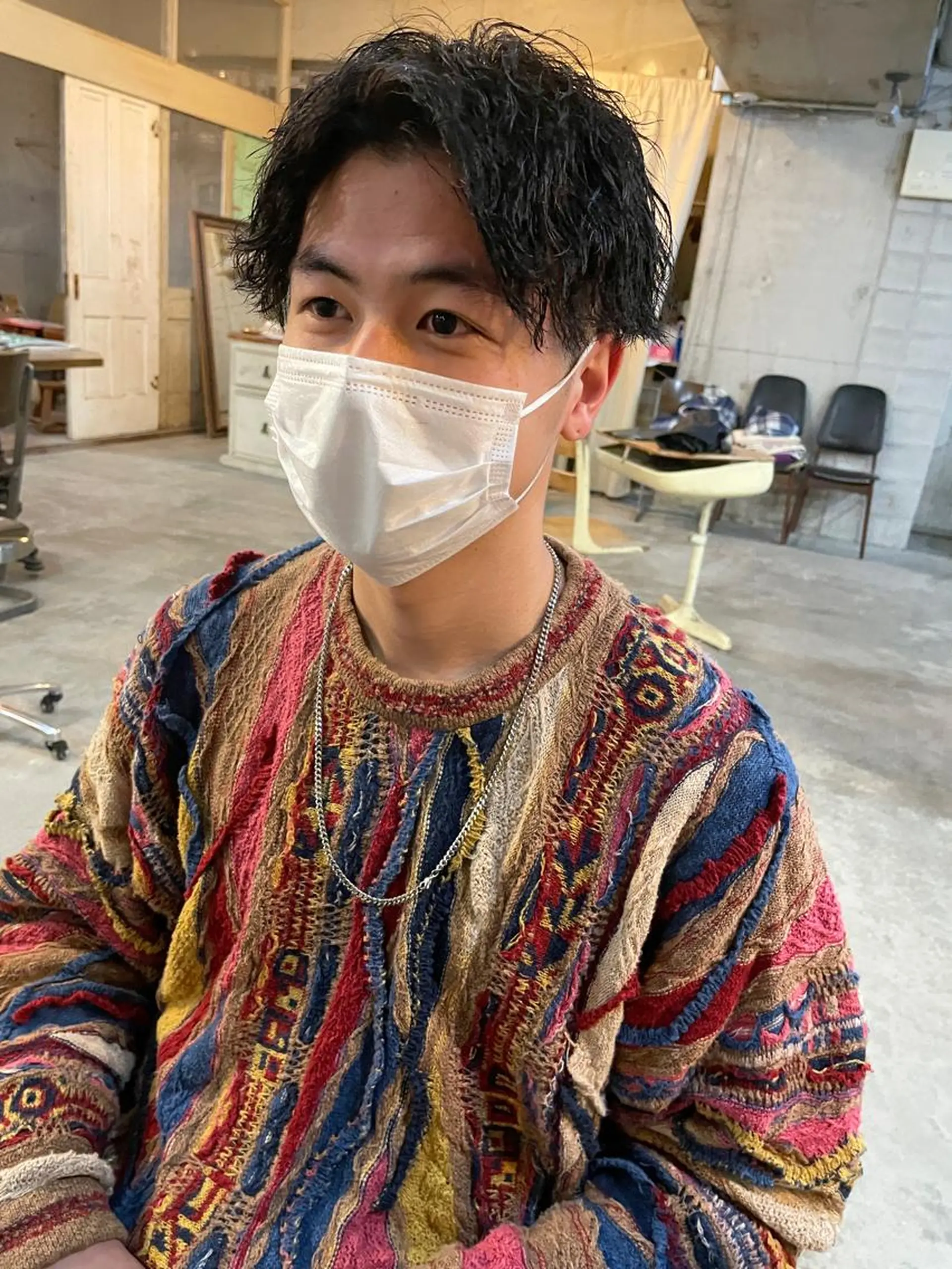 メンズ カット パーマ メンズ特化美容師 ハスイルイのヘアスタイル