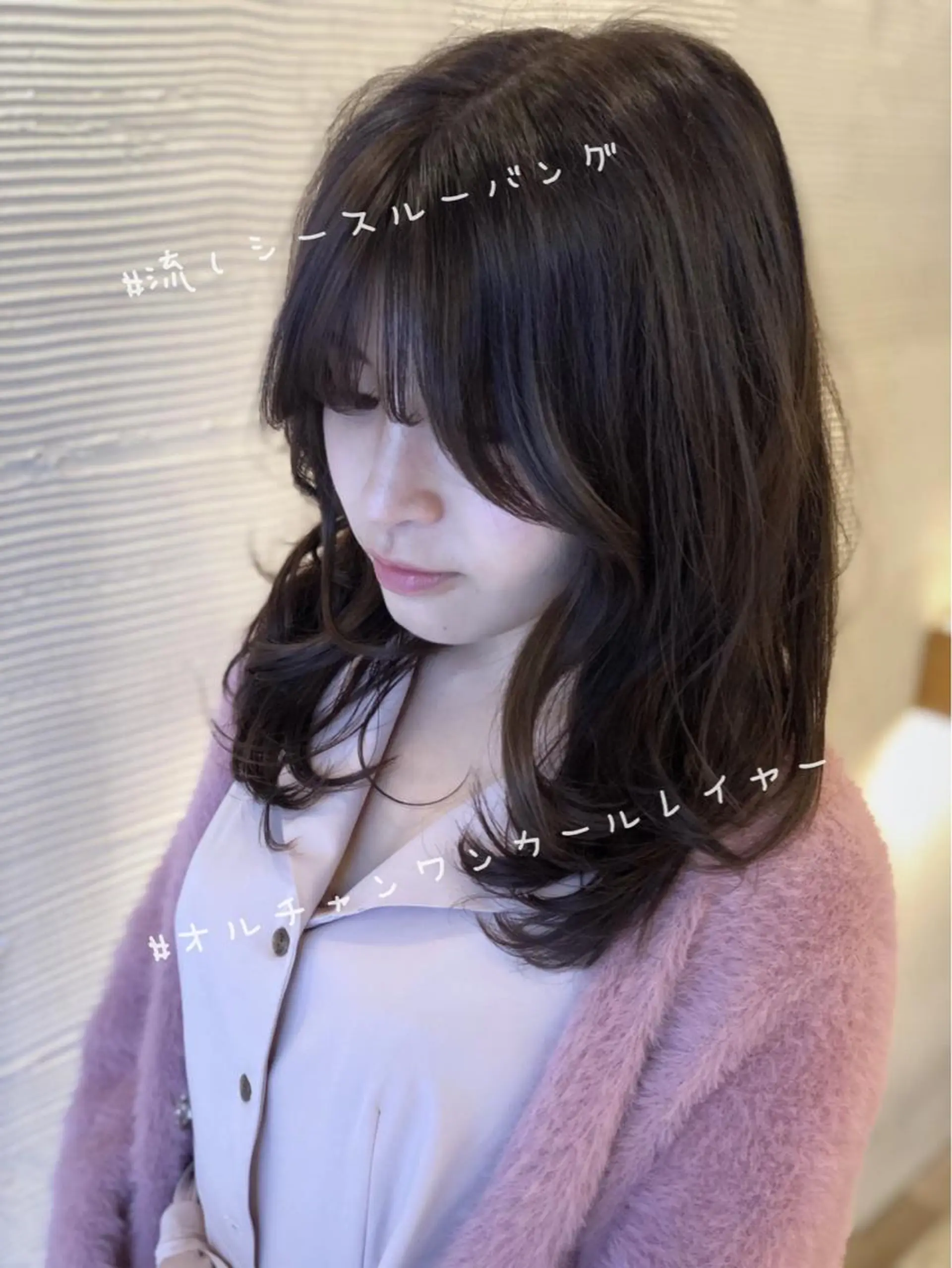 セミロング カラー パーマ ✖️リーアキト LEEAKITO✖️のヘアスタイル