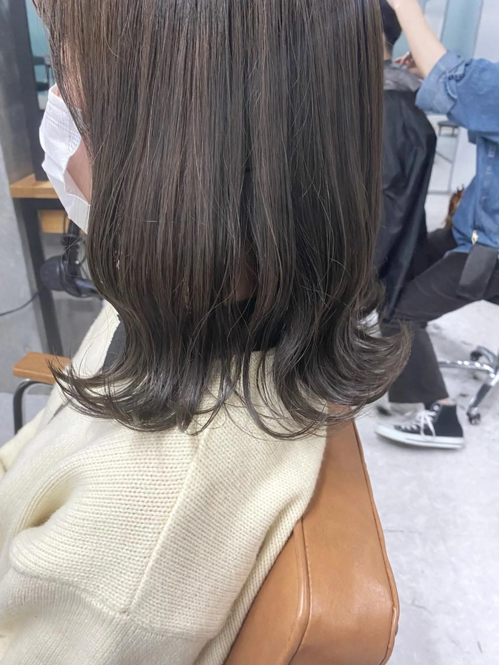 ミディアム カラー ヘアアレンジ 🌷FUKA🌷 まろやかハイトーンのヘアスタイル