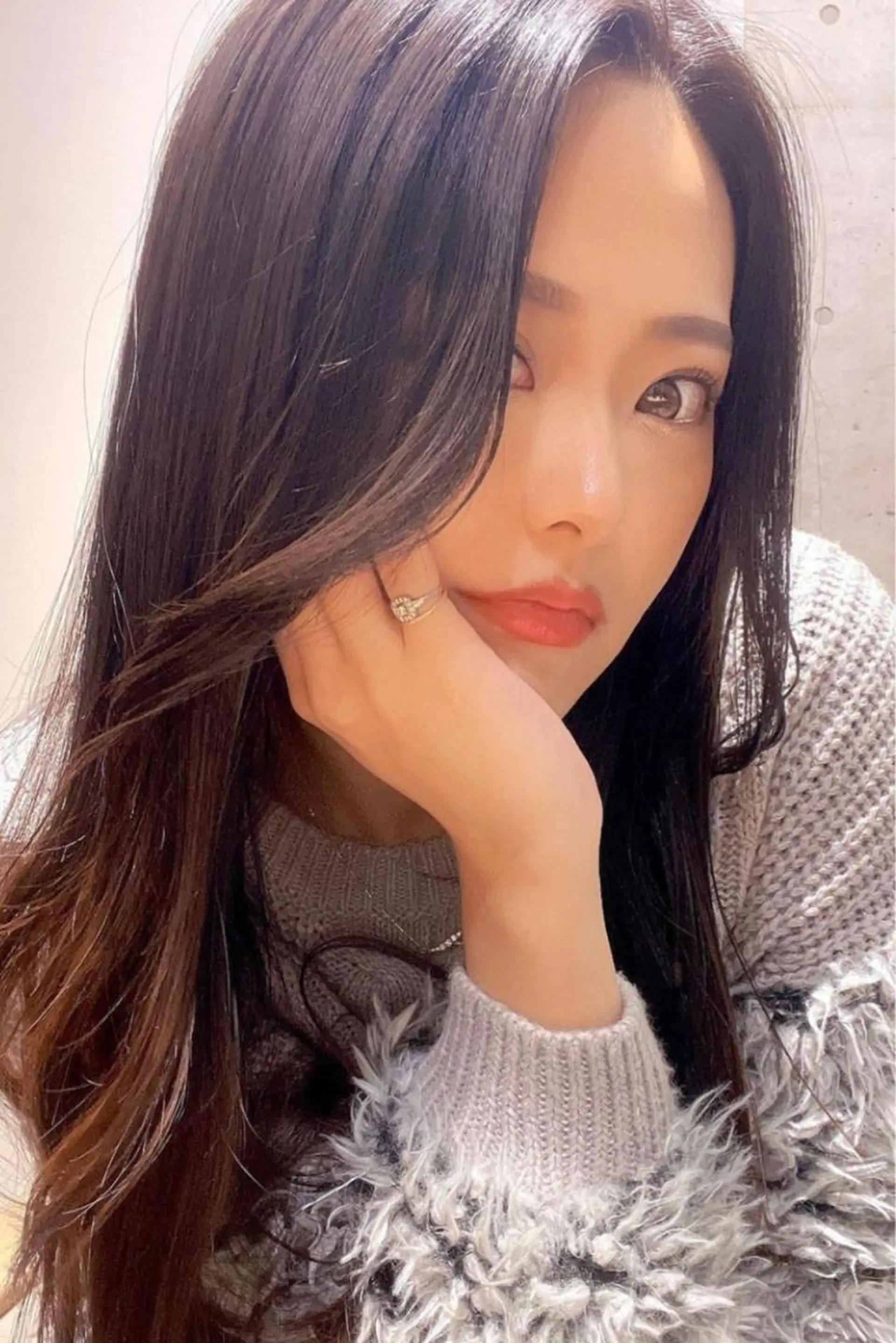 ロング パーマ くせ毛 顔周りカット カット 縮毛矯正 田中 アキオのヘアスタイル