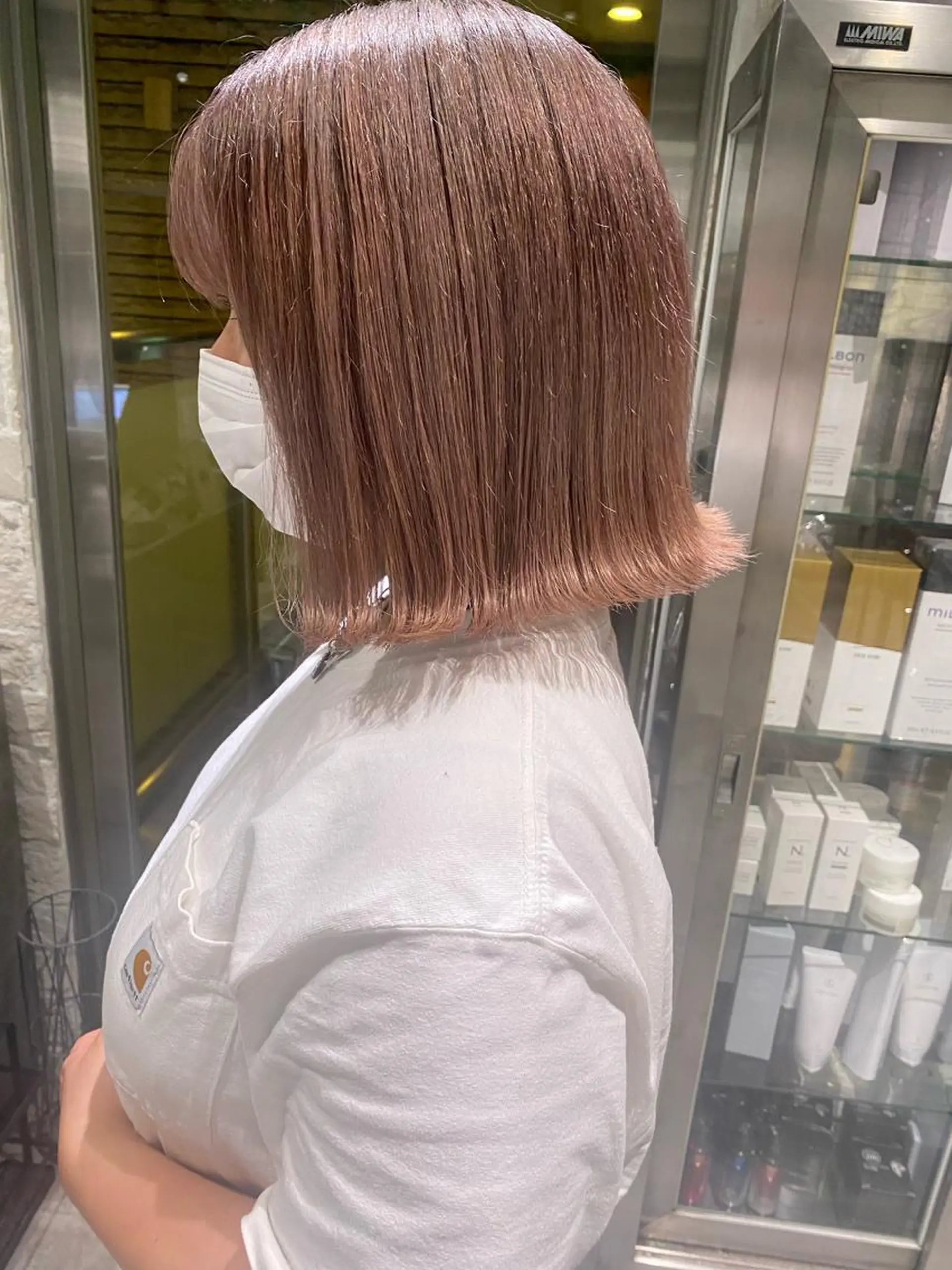 カラー ベージュカラー ピンクカラー ピンクベージュ ホワイトピンク ホワイトピンクベージュ カット ヘアカラー AYANE 韓国ヘア /レイヤーカットのヘアスタイル