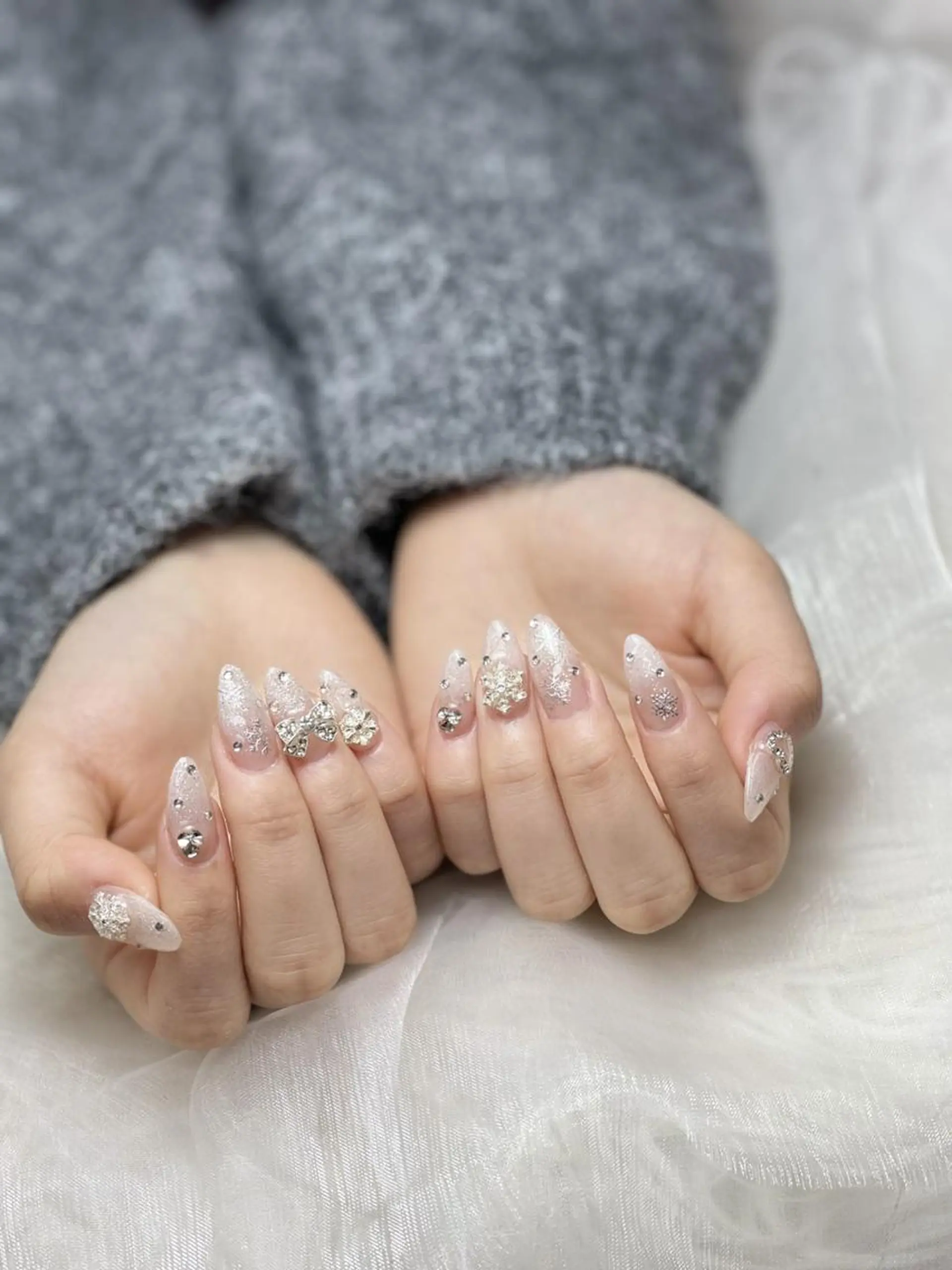 メンズ ネイル メンズ韓国風 アートネイル フレンチネイル ジェルネイル キラキラネイル Bloom kabukiのネイルデザイン