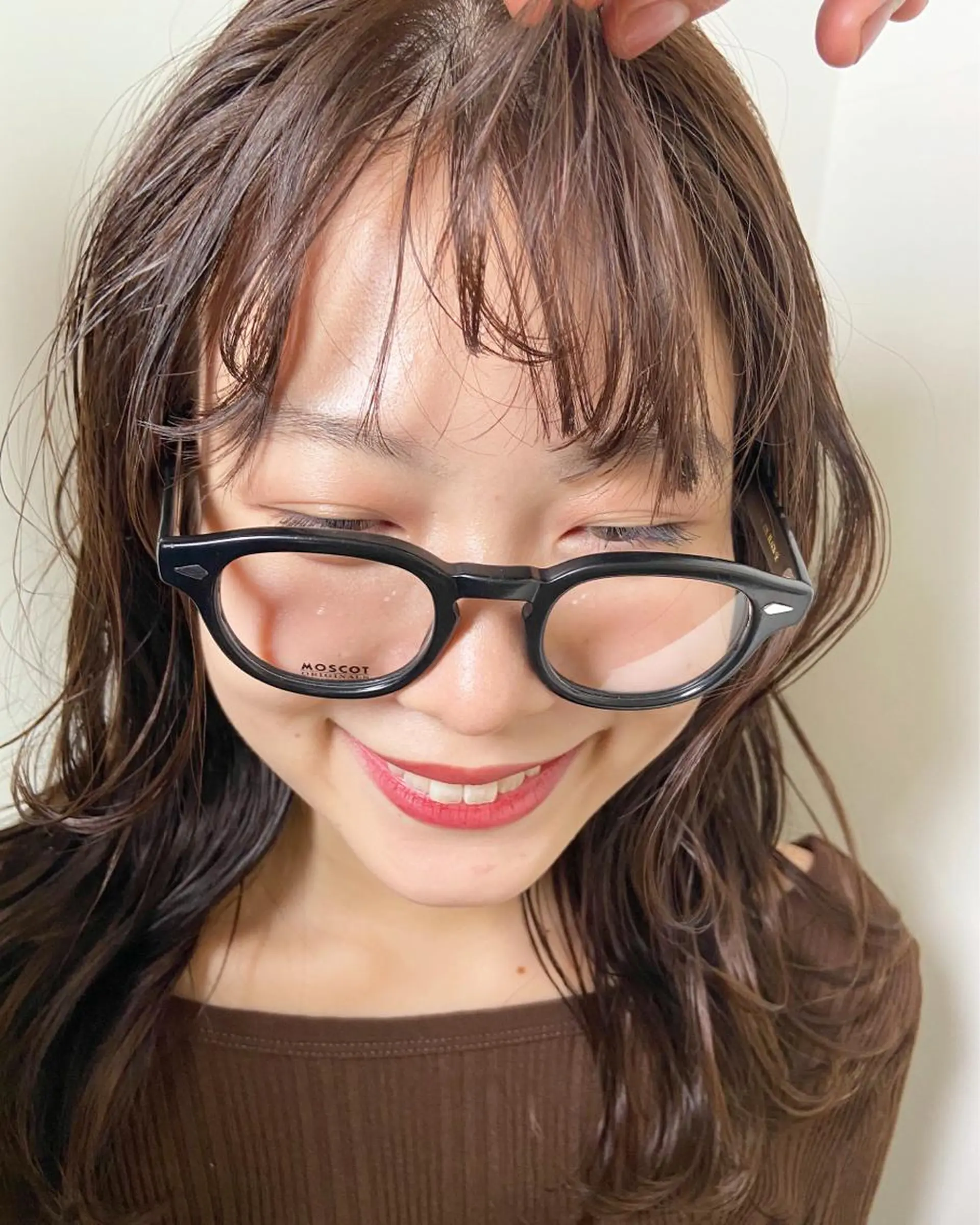 ロング カラー アッシュ ベージュカラー 透明感カラー ココアベージュ ハイライトカラー カット 岡本康平/ボブ/ブリ ーチ/似合わせカットのヘアスタイル