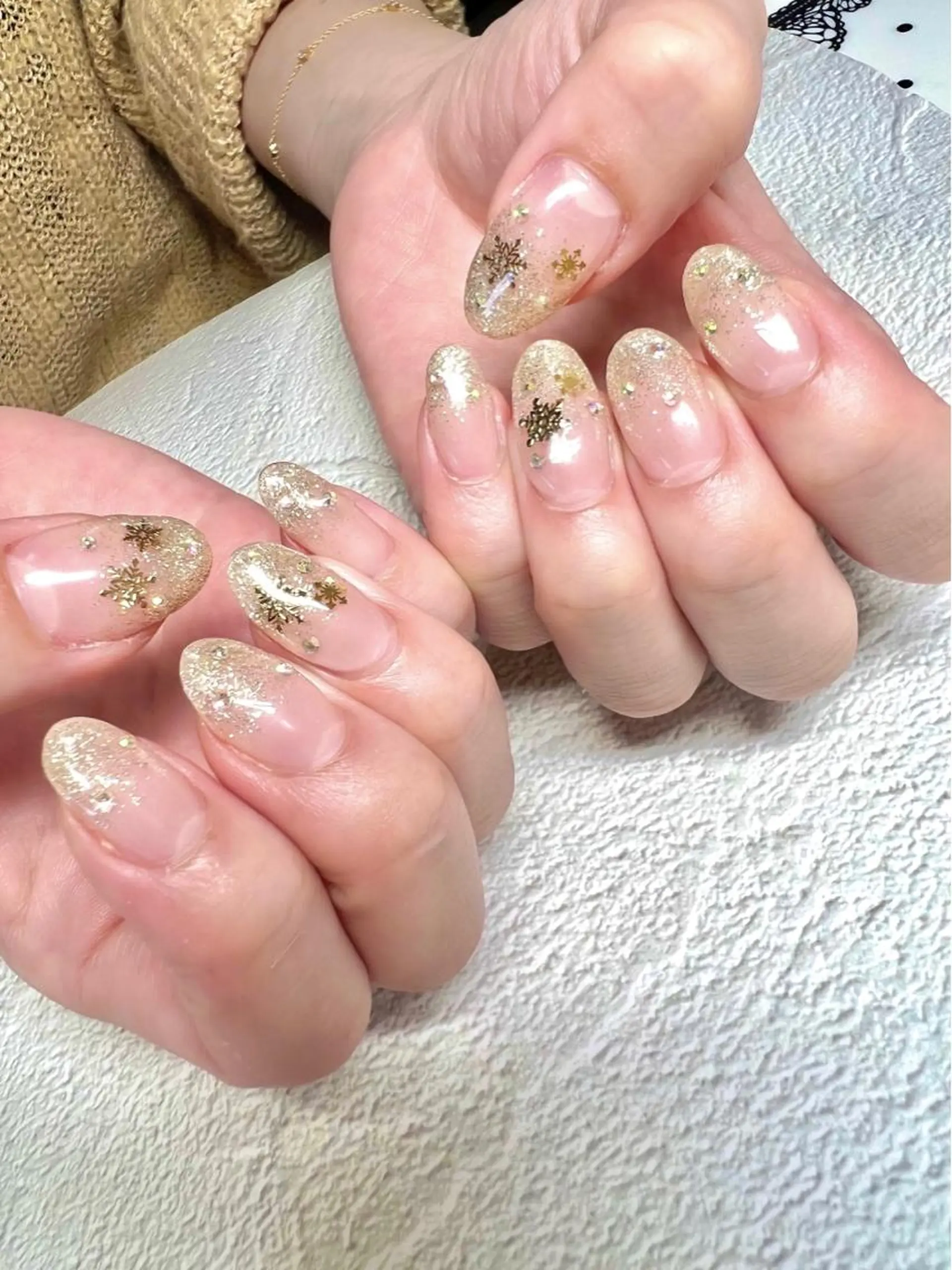ネイル ジェルネイル ラメ(グリッター) ラメグラデーション パラジェル スカルプネイル ハンドネイル clover nailのネイルデザイン