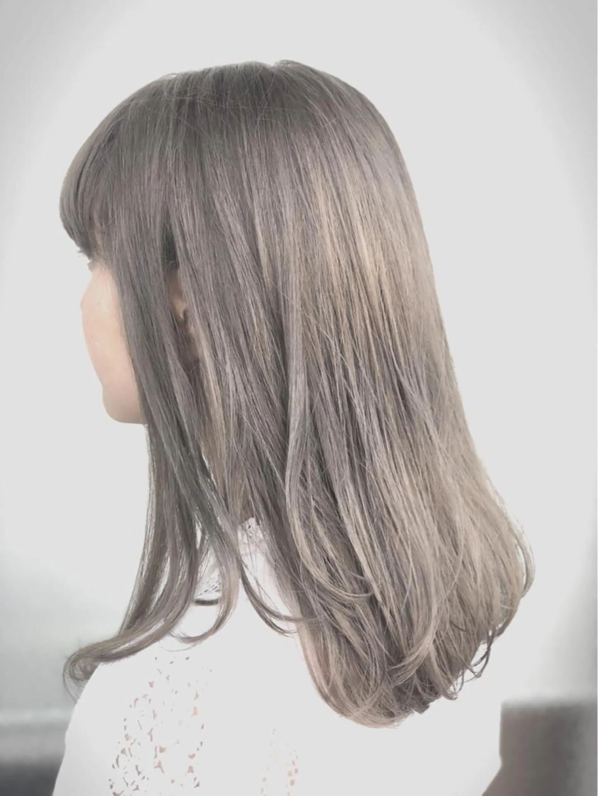 セミロング カラー ヘアアレンジ グレージュ メンズパーマ特化/ メッシュ/薫/店長のヘアスタイル