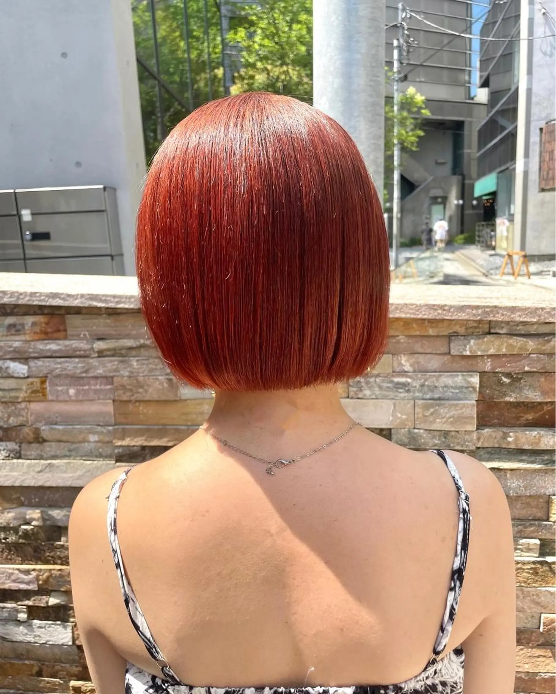 ショート カラー オレンジ レッドカラー HIBIKI/原宿 ハッシュカット🪄のヘアスタイル