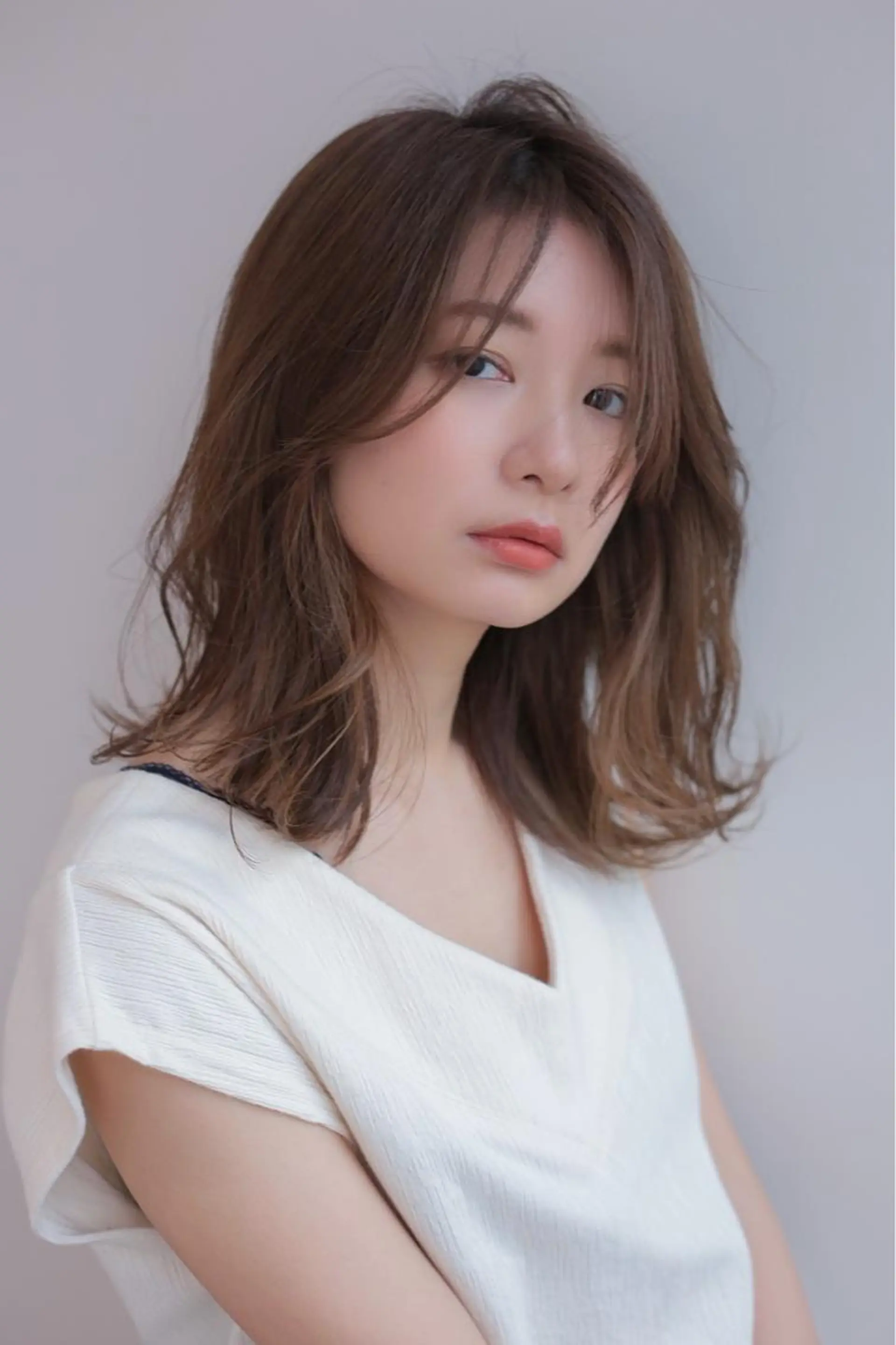 セミロング GO TODAY SHAIR SALON 梅田NU茶屋町店所属・田中成美/レイヤー カット/透明感カラーのヘアスタイル