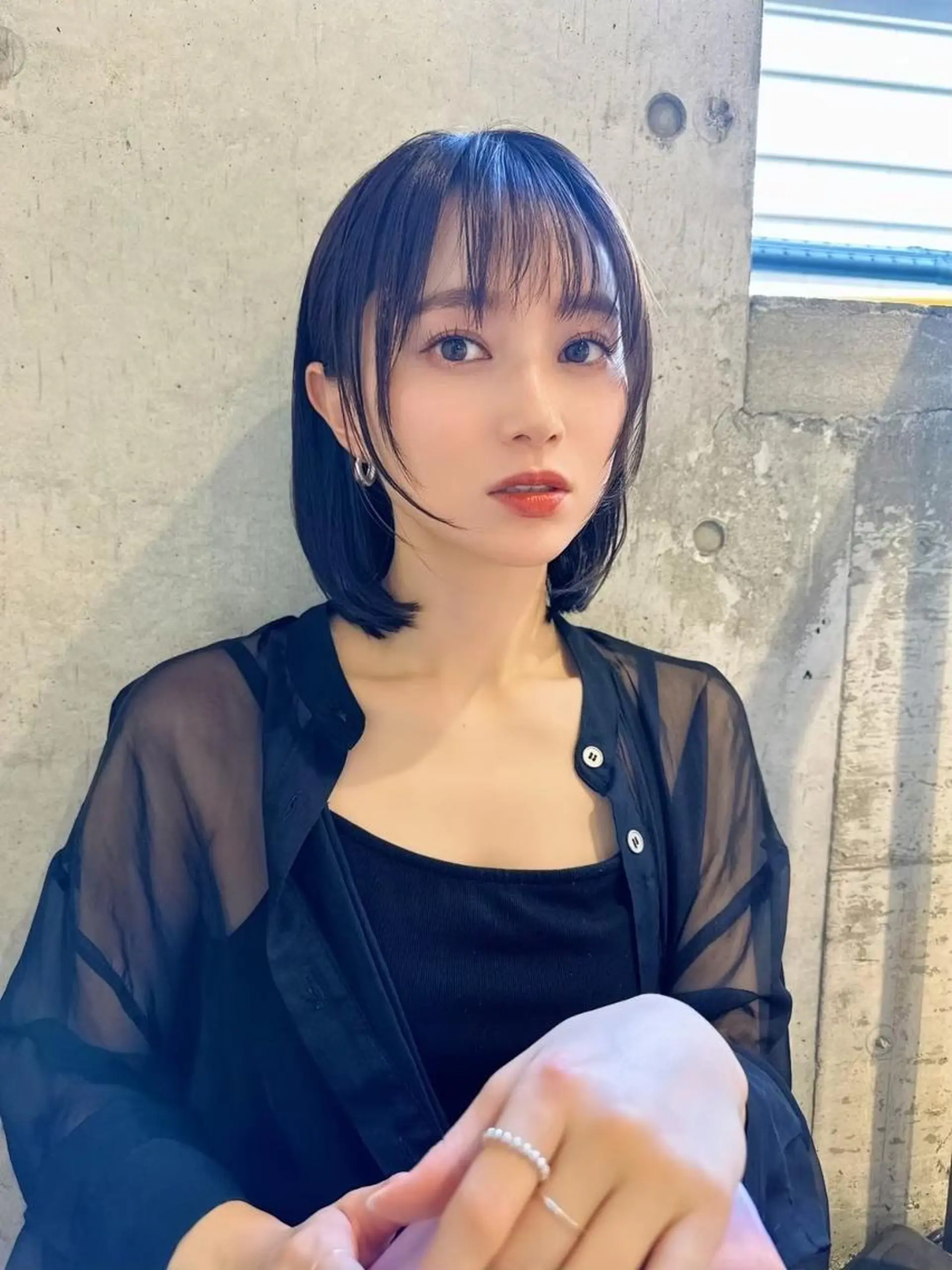 ミディアム 難波/ヘアカラー 藤原育美のヘアスタイル