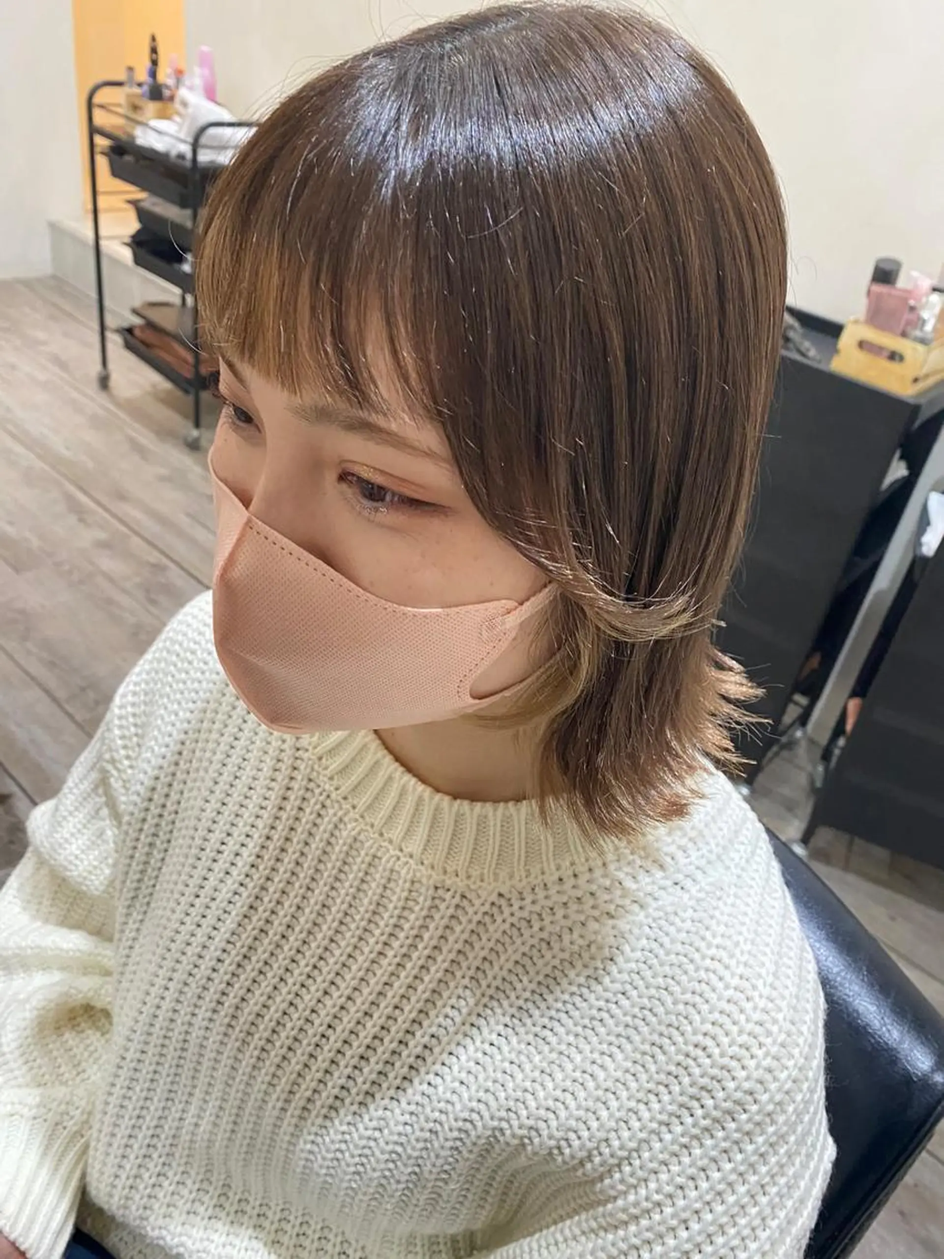 ミディアム kanon♡ 暖色カラー‎🤍のヘアスタイル