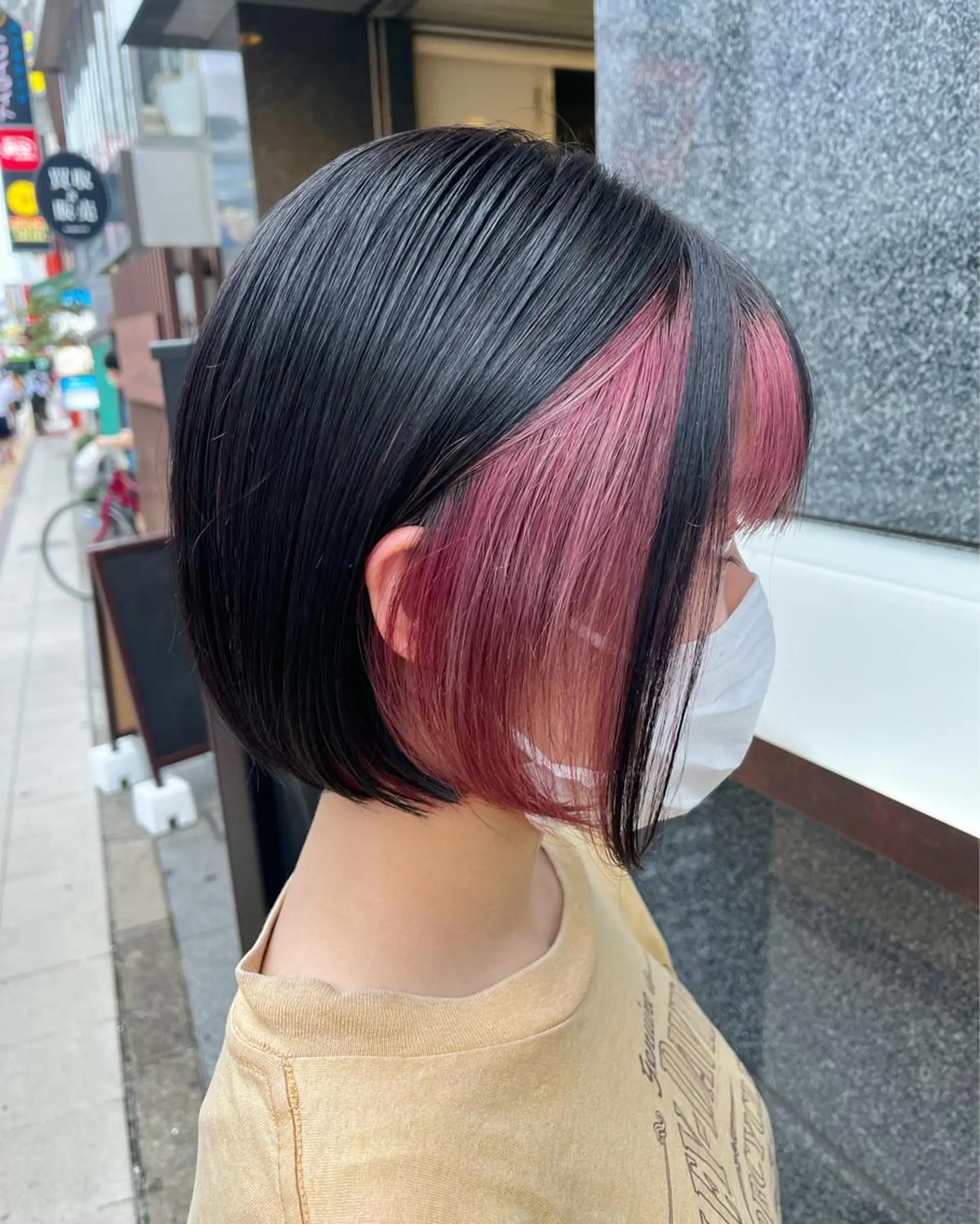 ショート カラー ピンクカラー ヘアカラー トリートメント ヘアセット 韓国/インナーカラー 🍑YUI🍑のヘアスタイル