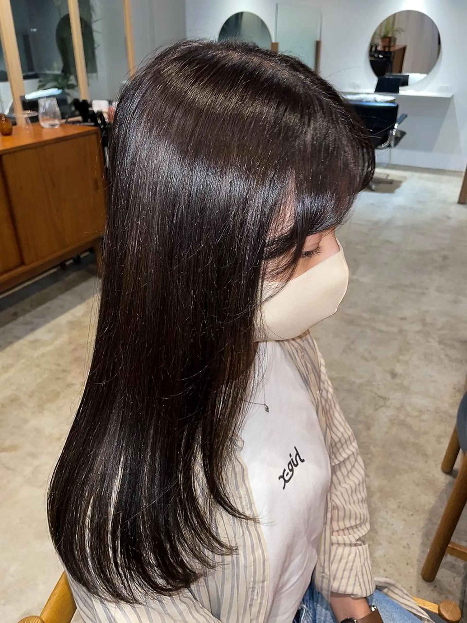 ミディアム カラー ミディアムパーマ バレイヤージュ ダブルカラー グラデーションカラー ハイライトカラー CEINE＋ officialのヘアスタイル