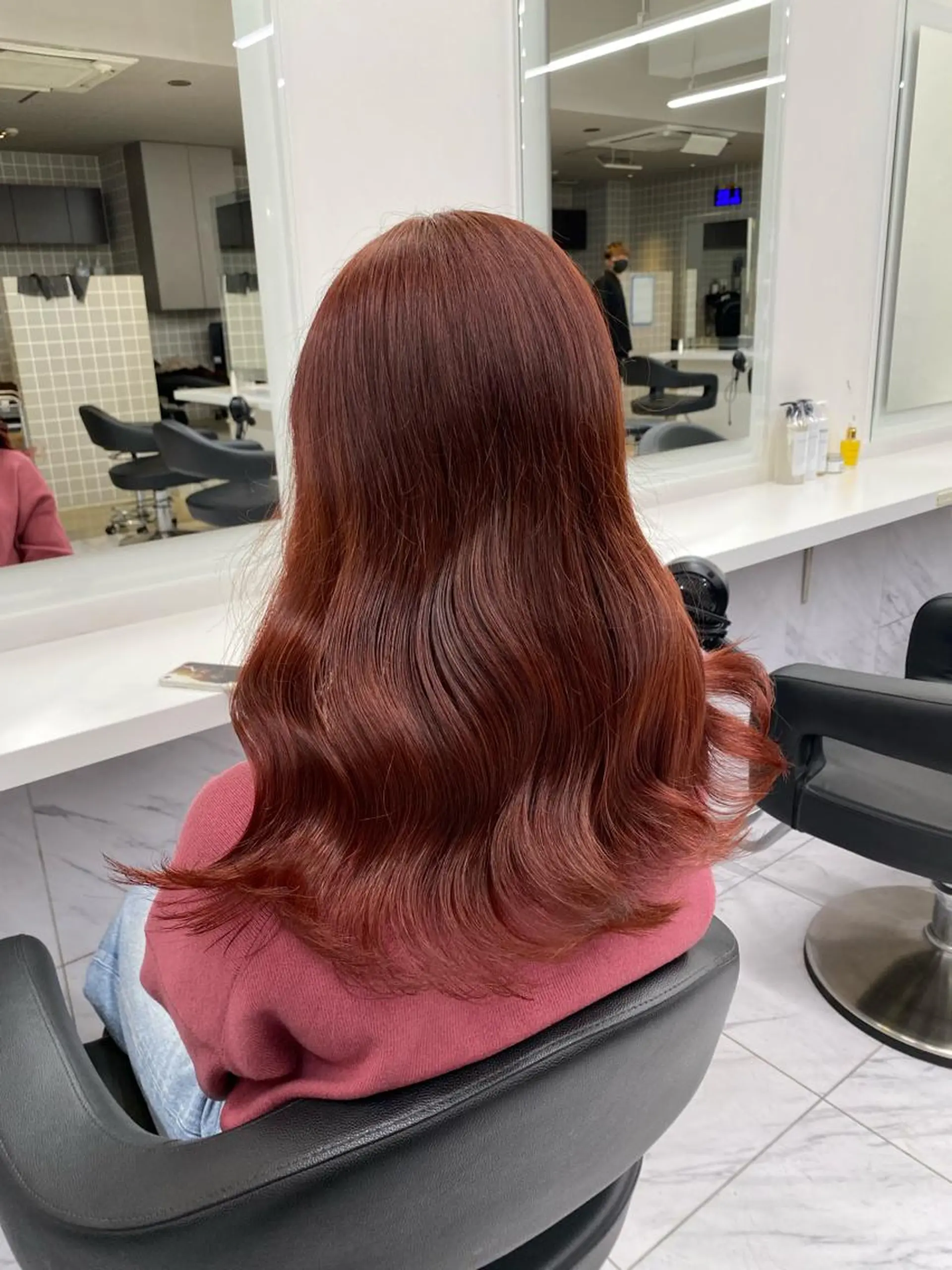 セミロング カラー ヘアアレンジ キッズ ブリーチ ブリーチなしカラー ピンクカラー TRU Shino🦋のマツエク・マツパデザイン