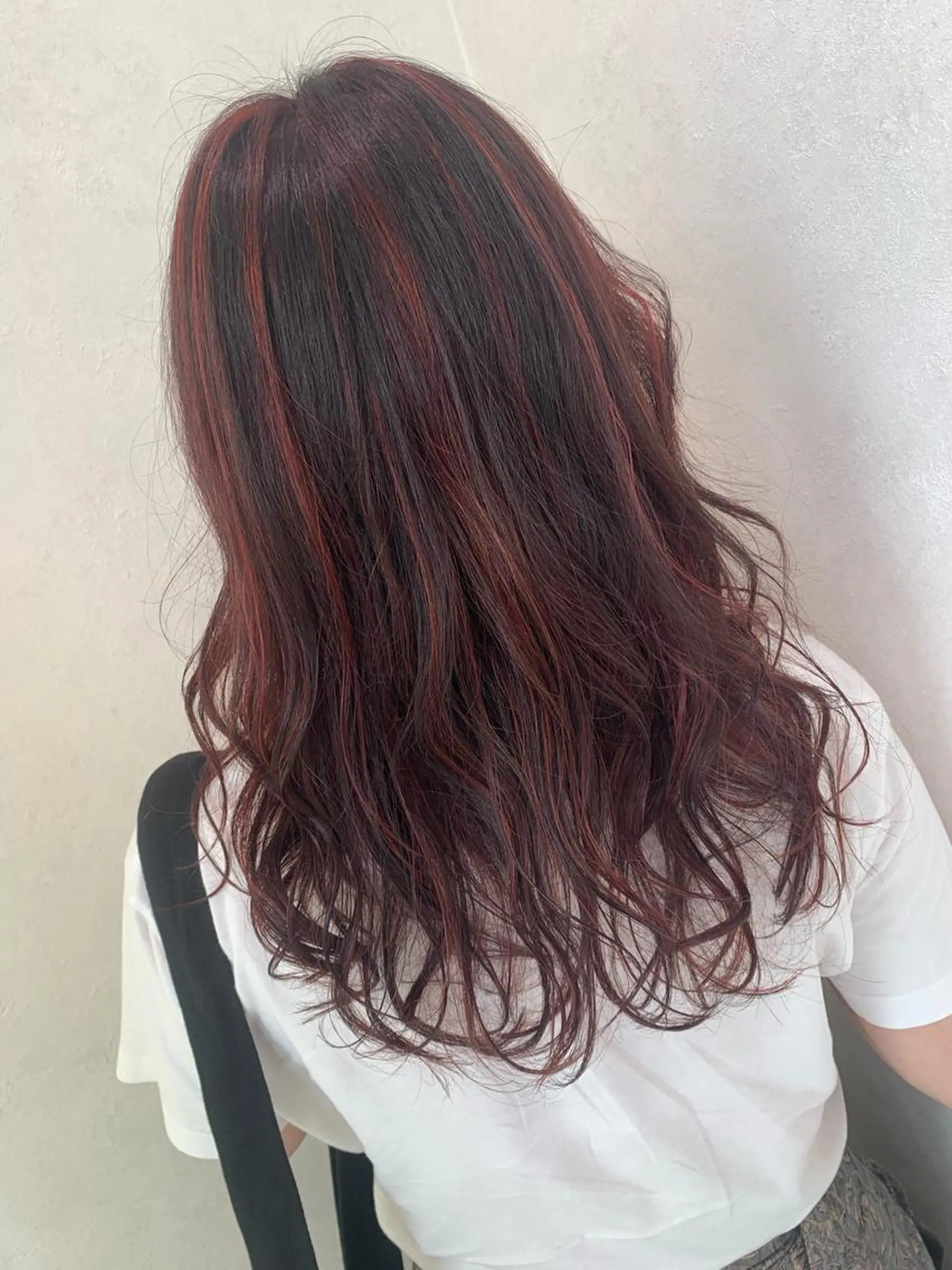 ロング カラー ハイライトカラー レッドカラー ハイライト 🌼sunc HINAMI🌼のヘアスタイル