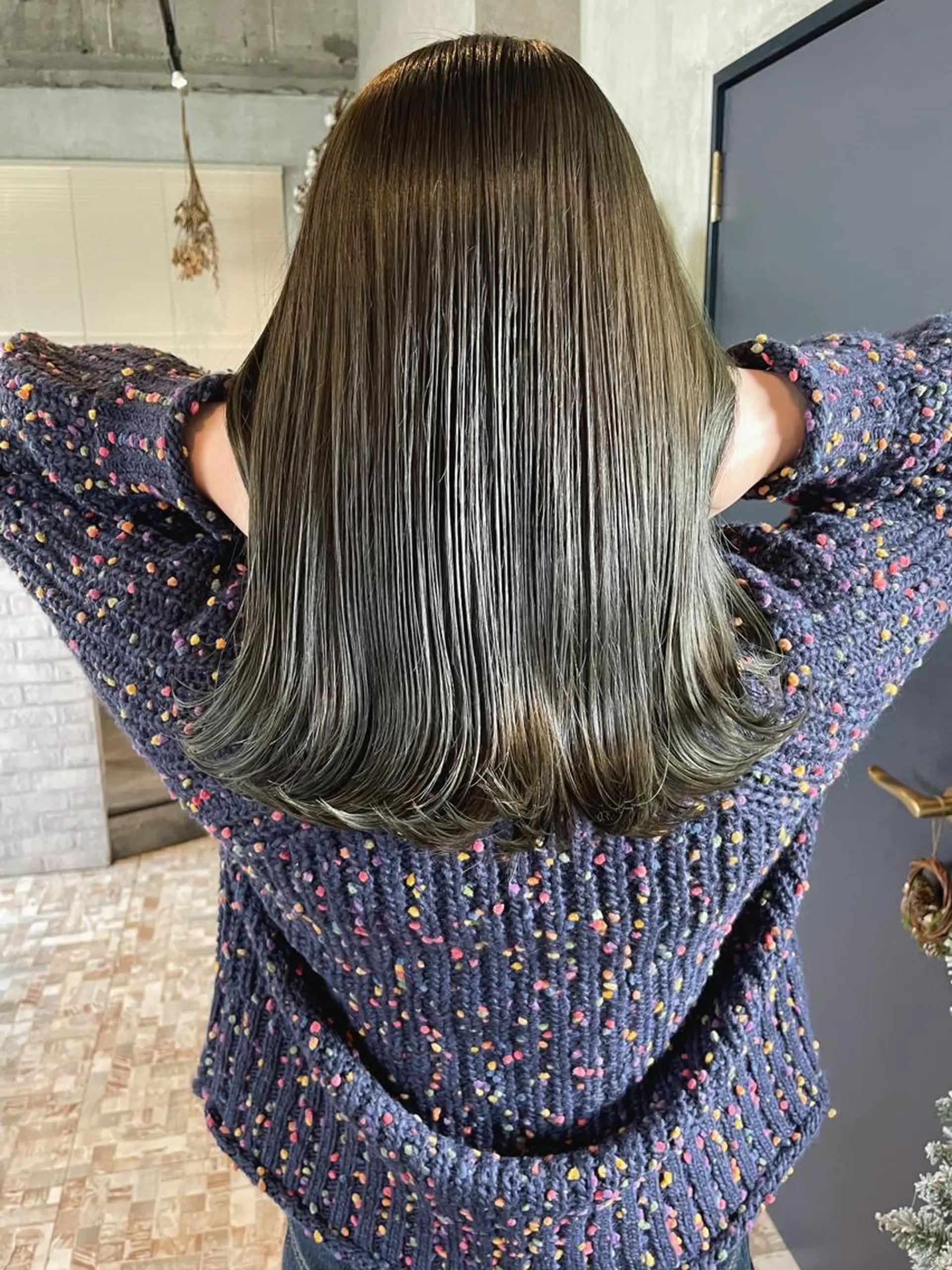 ミディアム カラー risako🇰🇷 韓国ヘア/レイヤーのヘアスタイル