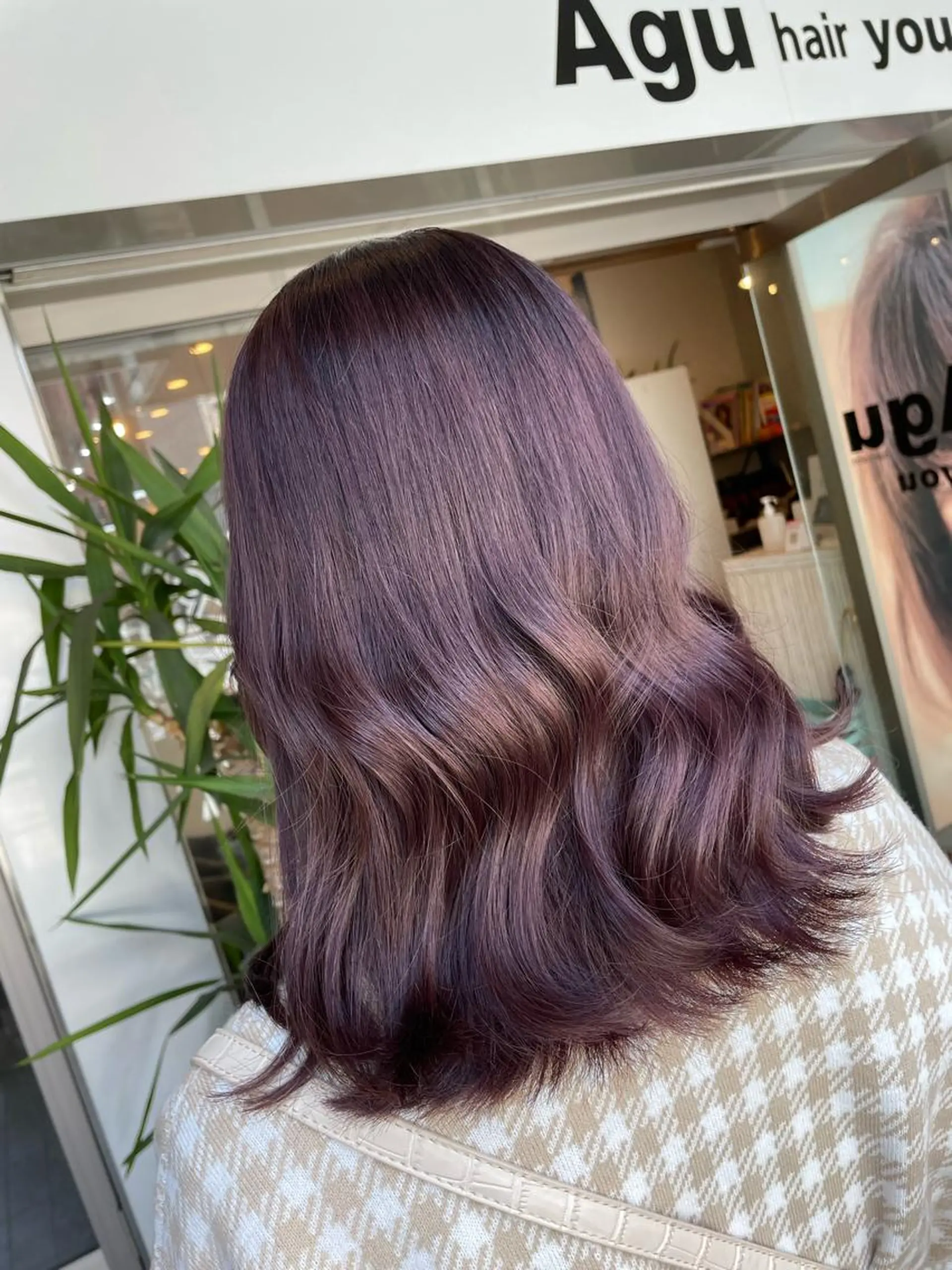 ミディアム カラー ブリーチ 透明感カラー パープルカラー ヘアカラー Agu  hair you所属・♡ yumaのヘアスタイル