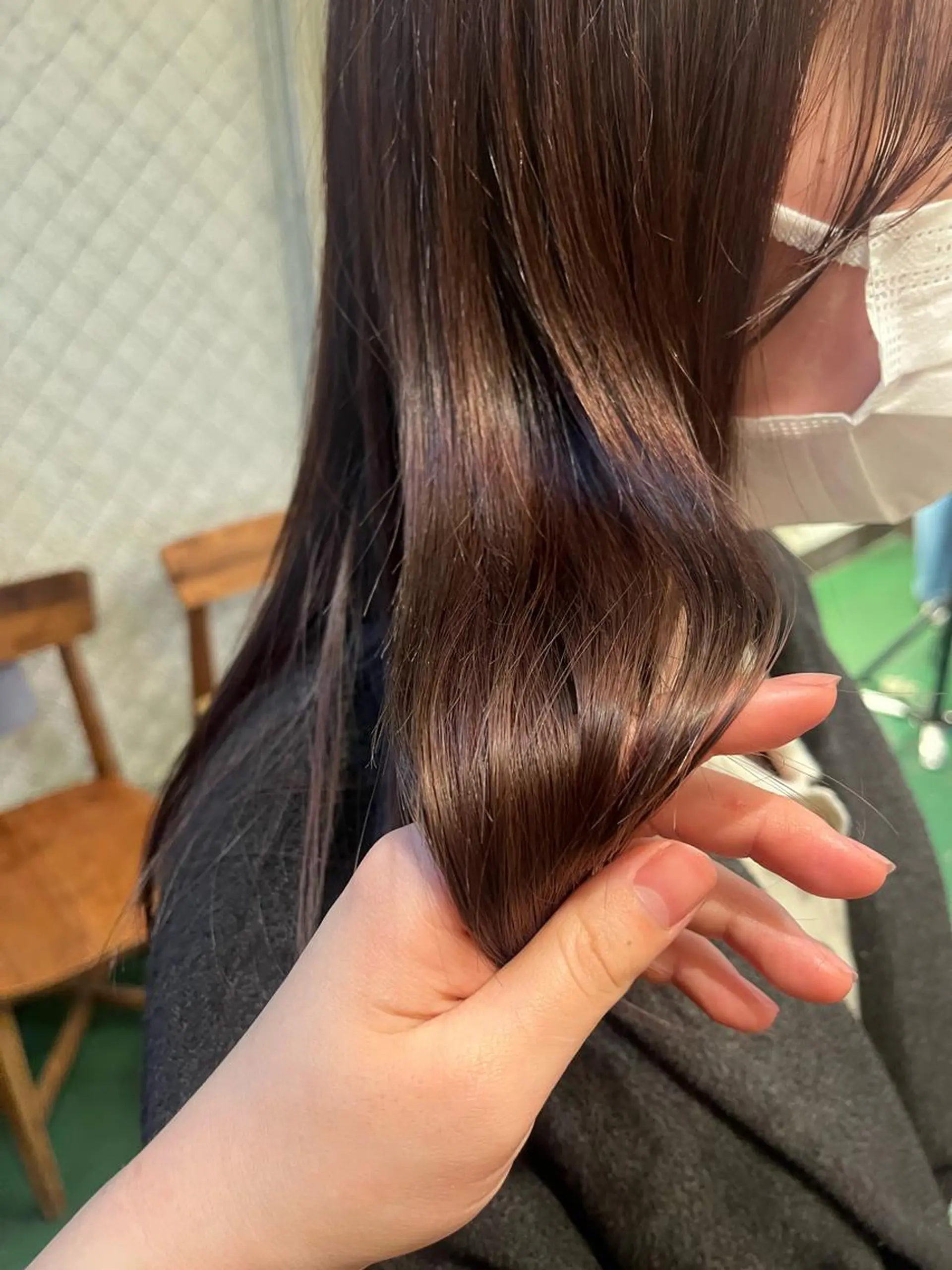 セミロング ヘアカラー トリートメント ♱地雷カラー♱ウルフ ♱ 藍衣 ♱のヘアスタイル