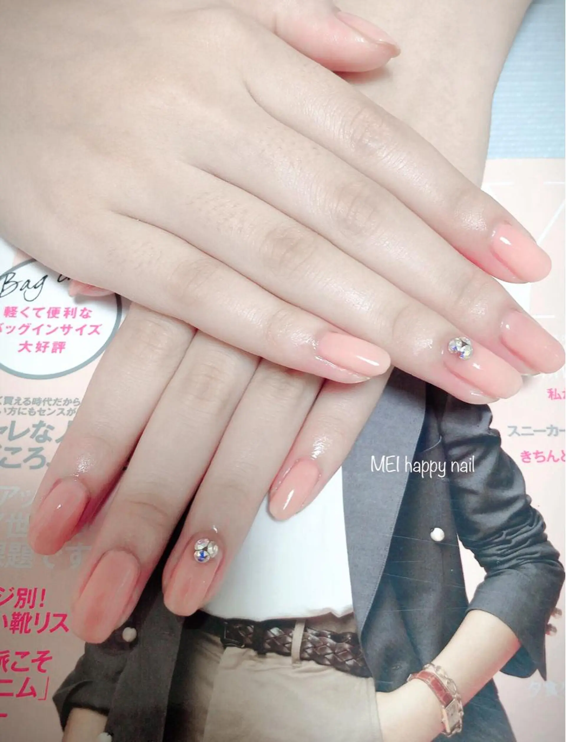 ネイル 北浦和 自爪育成ケアのネイルデザイン