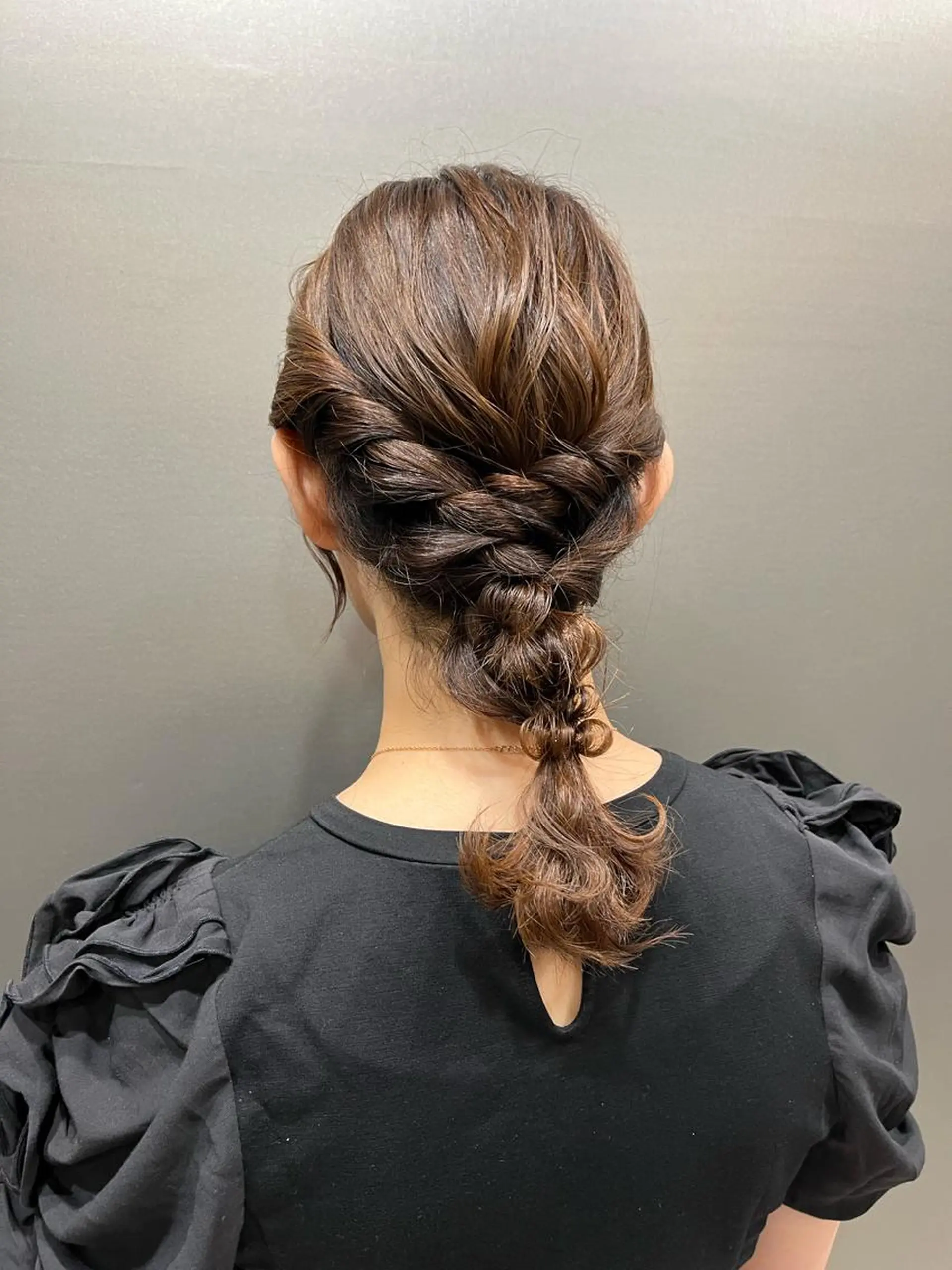 ミディアム ヘアアレンジ ウスイマイコ カット/ケアカラーのヘアスタイル