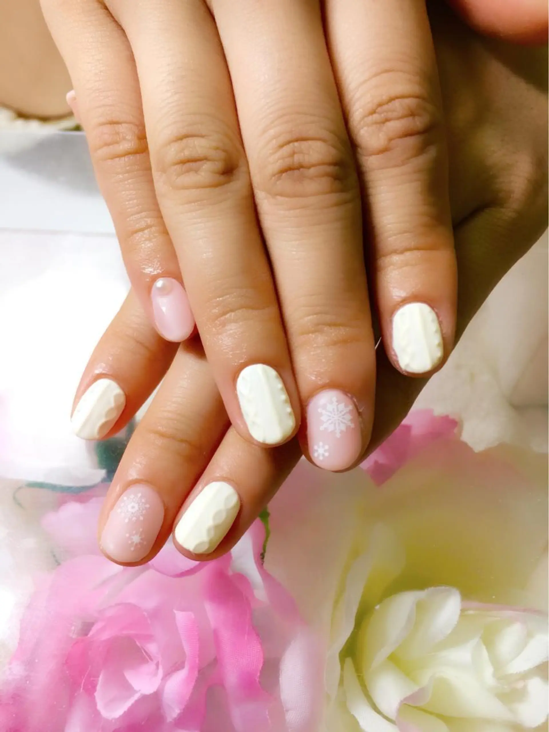 ネイル フットネイル ジェルネイル マットネイル パラジェル 冬ネイル clover nailのネイルデザイン