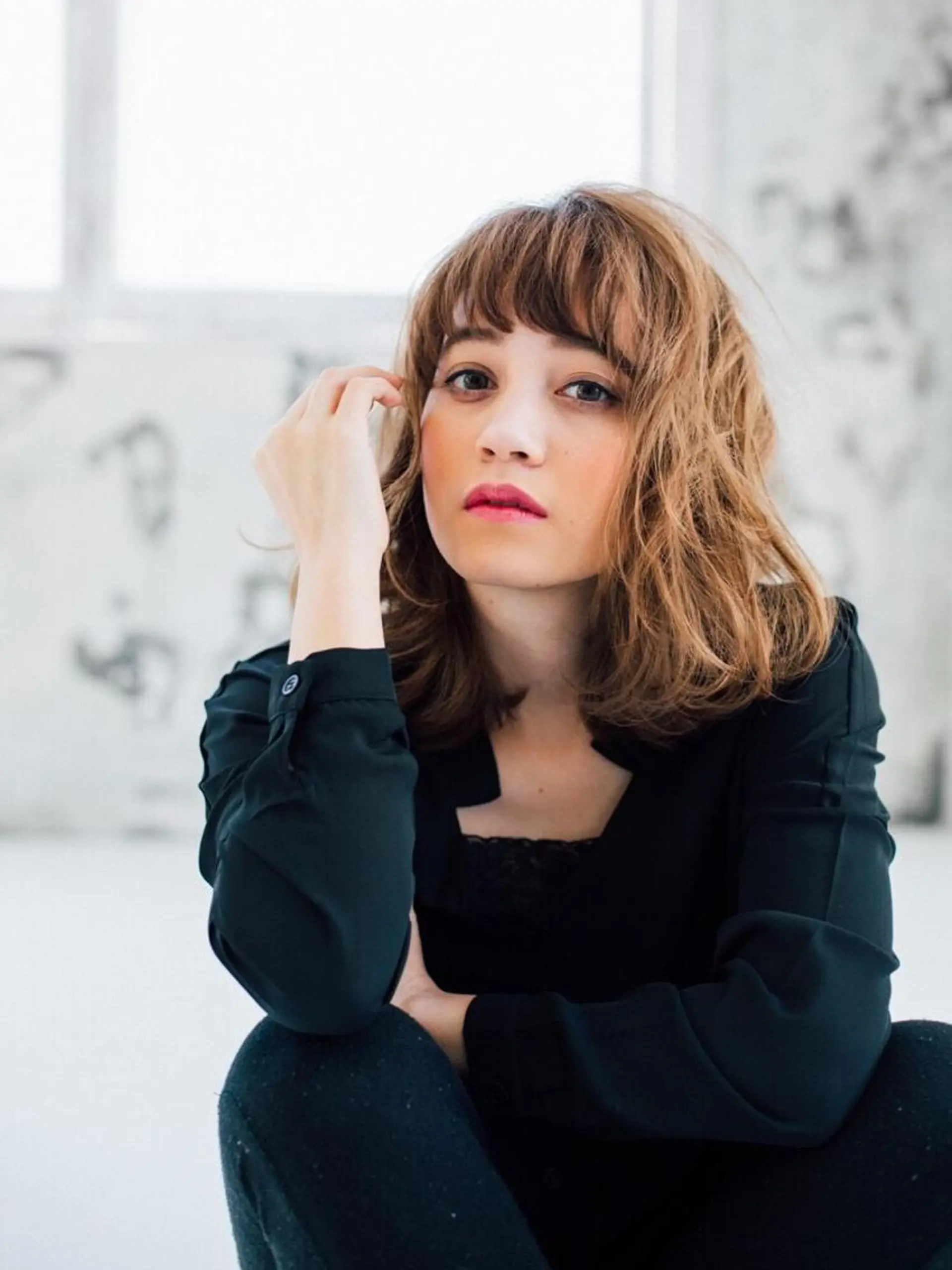 ミディアム カラー ブリーチ カット ヘアカラー トリートメント 舘野 太嘉宏のヘアスタイル