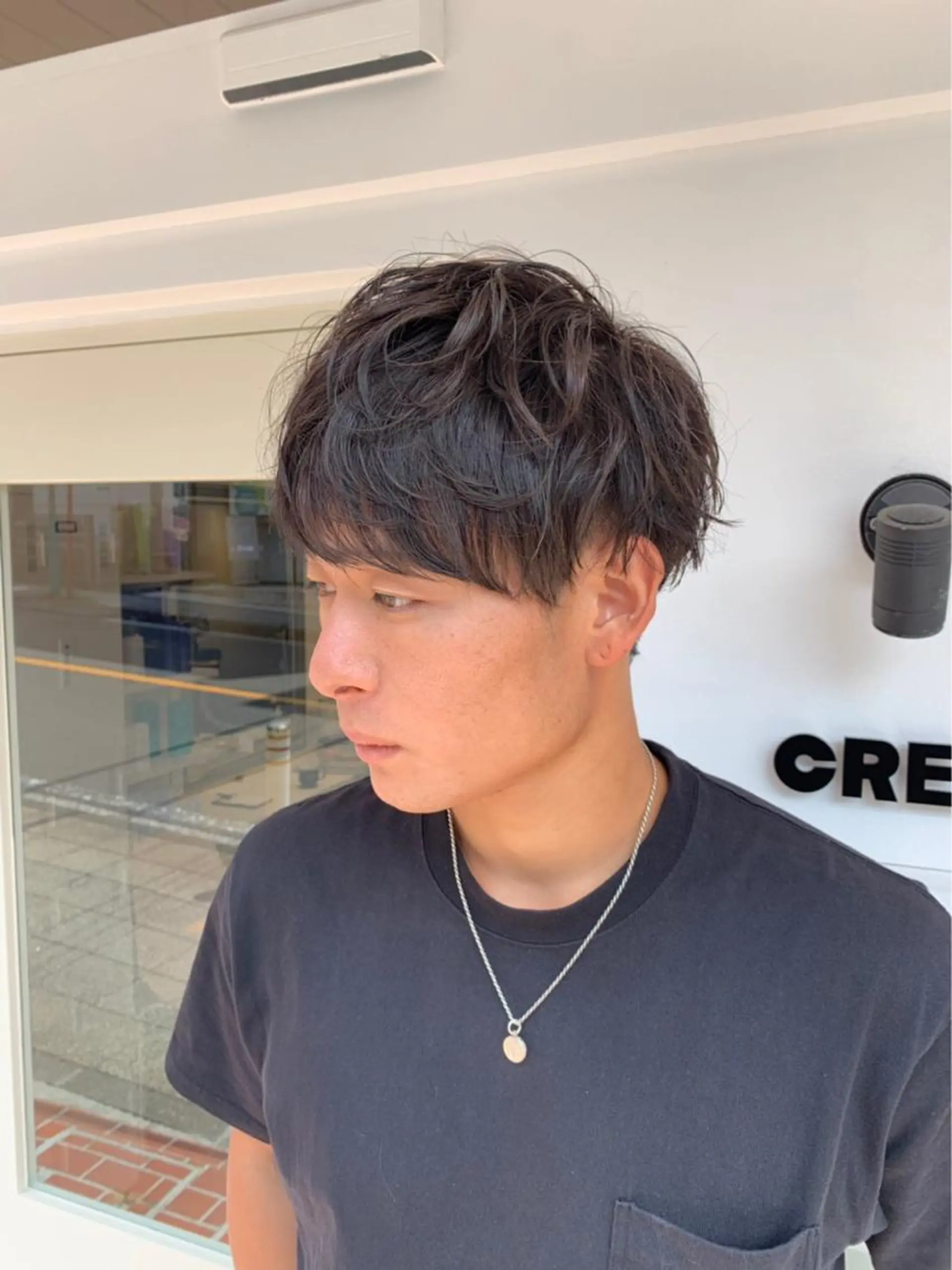 メンズ マッシュ カット ヘアカラー 🟦メンズパーマ🟦 横浜駅｜小上馬淳司のヘアスタイル