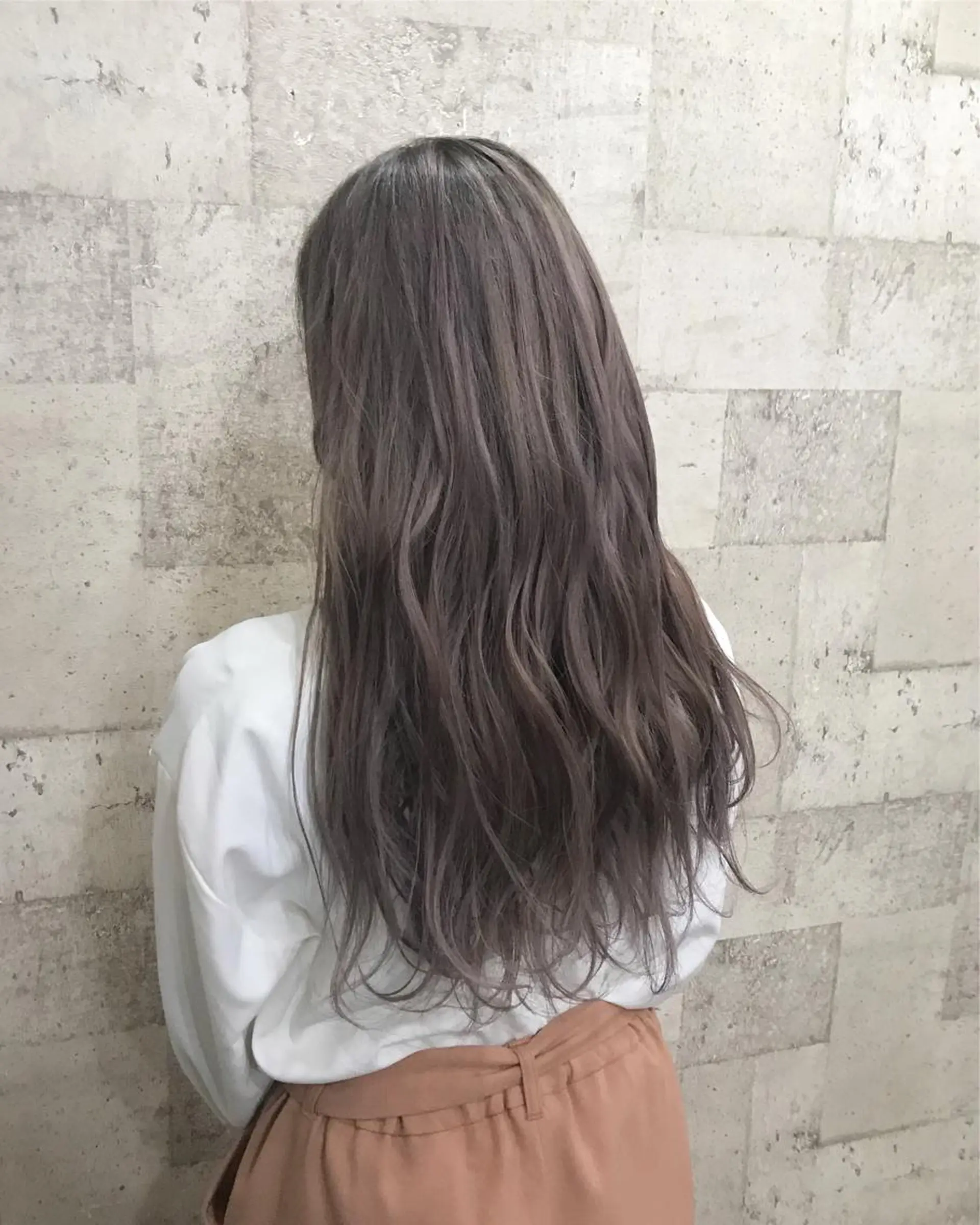 ロング カラー ブリーチ パープルカラー インナーカラー/天神 ブリーチ/吉田のヘアスタイル