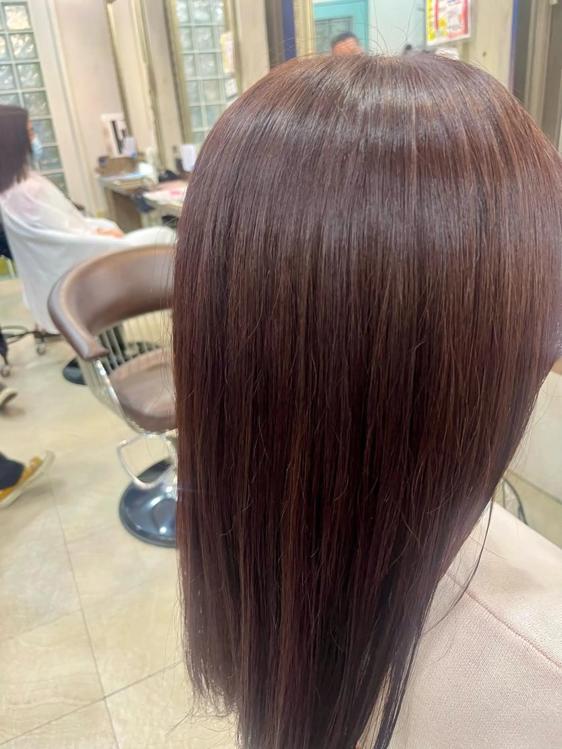 ロング カラー ブリーチ ブリーチなしカラー ピンクカラー 兒玉/暖色系🌹✨ 髪質改善🫧のヘアスタイル