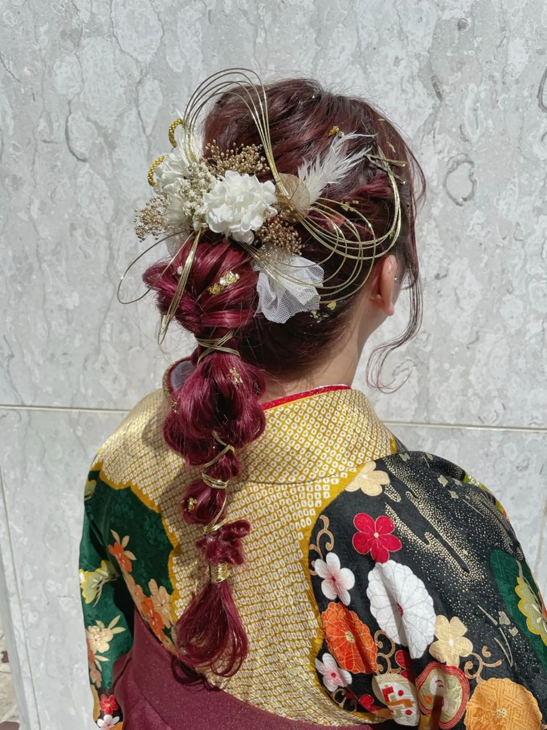 ロング ヘアアレンジ 卒業式のヘアスタイル 溝口 ひなこのマツエク・マツパデザイン