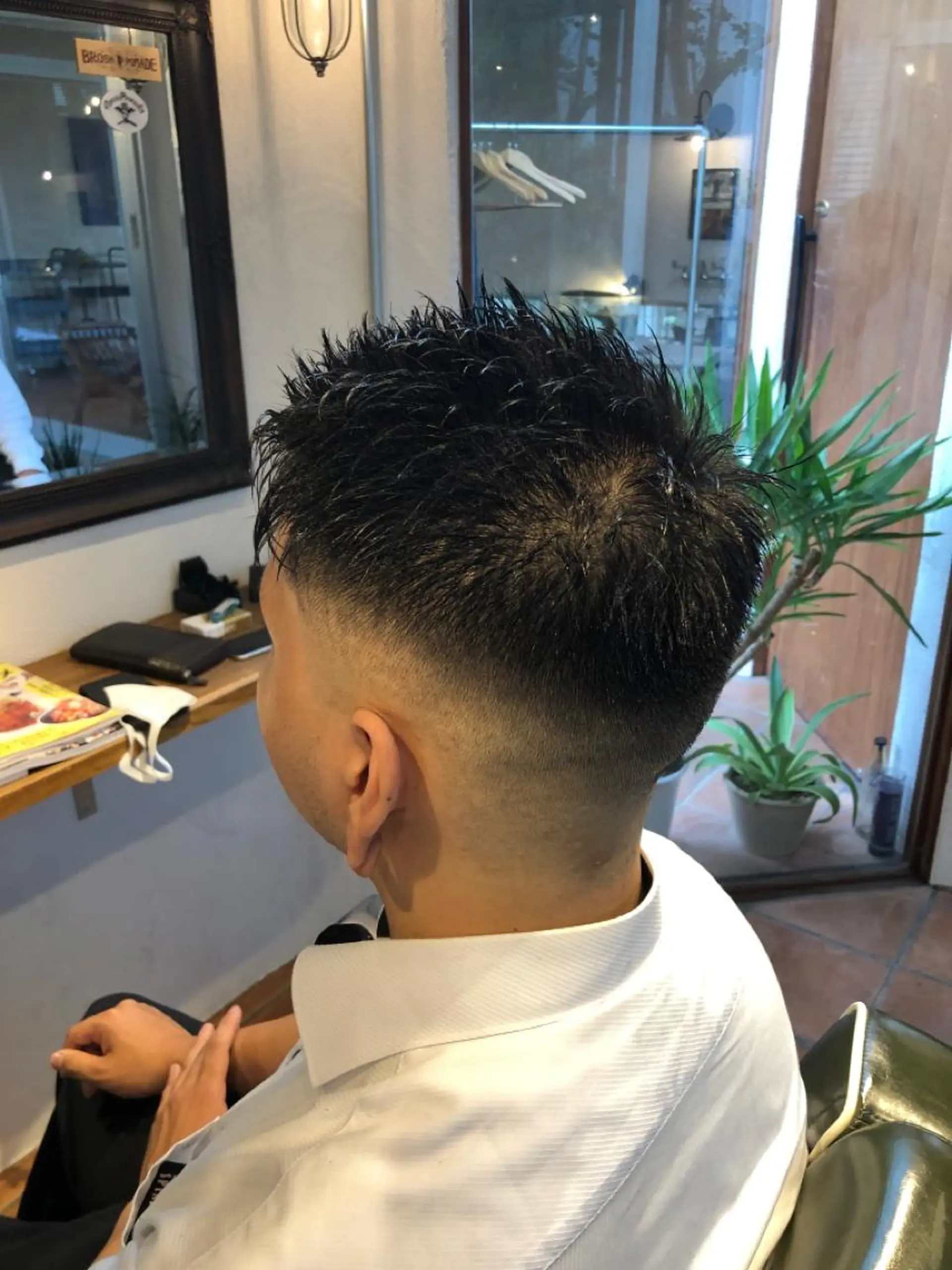 ショート メンズ フェードカット スキンフェード カット 冨士川 英樹のヘアスタイル