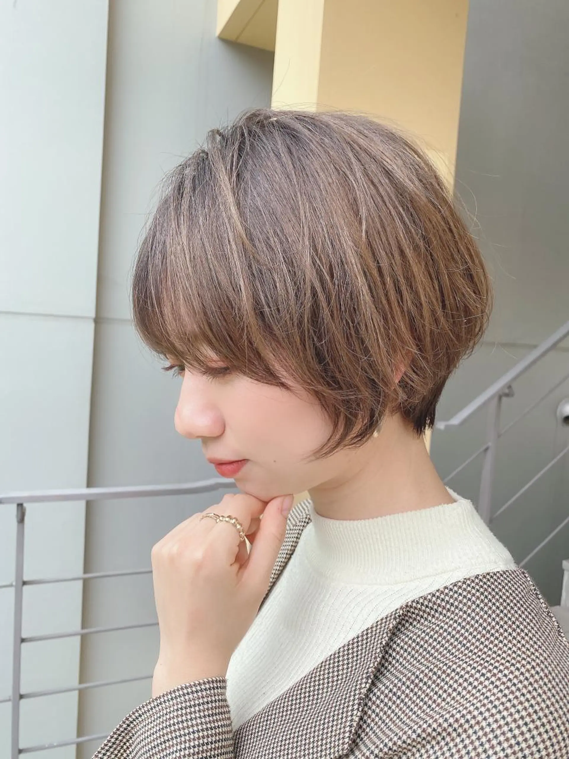 ショート カット ヘアカラー トリートメント 🌟モテ髪ショート 🌟店長　津賀涼のヘアスタイル