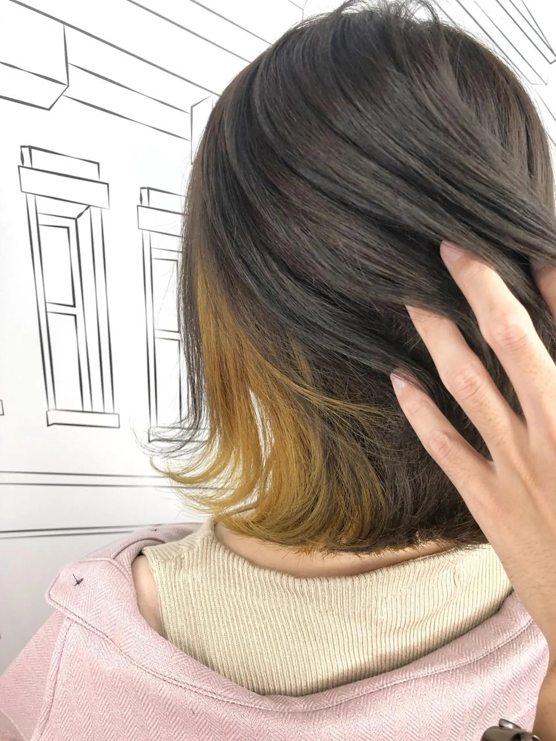 ミディアム カラー バレイヤージュ ベージュカラー グラデーションカラー グレージュ ハイライトカラー レイヤー⭐️カラー ⭐️平川雅史のヘアスタイル