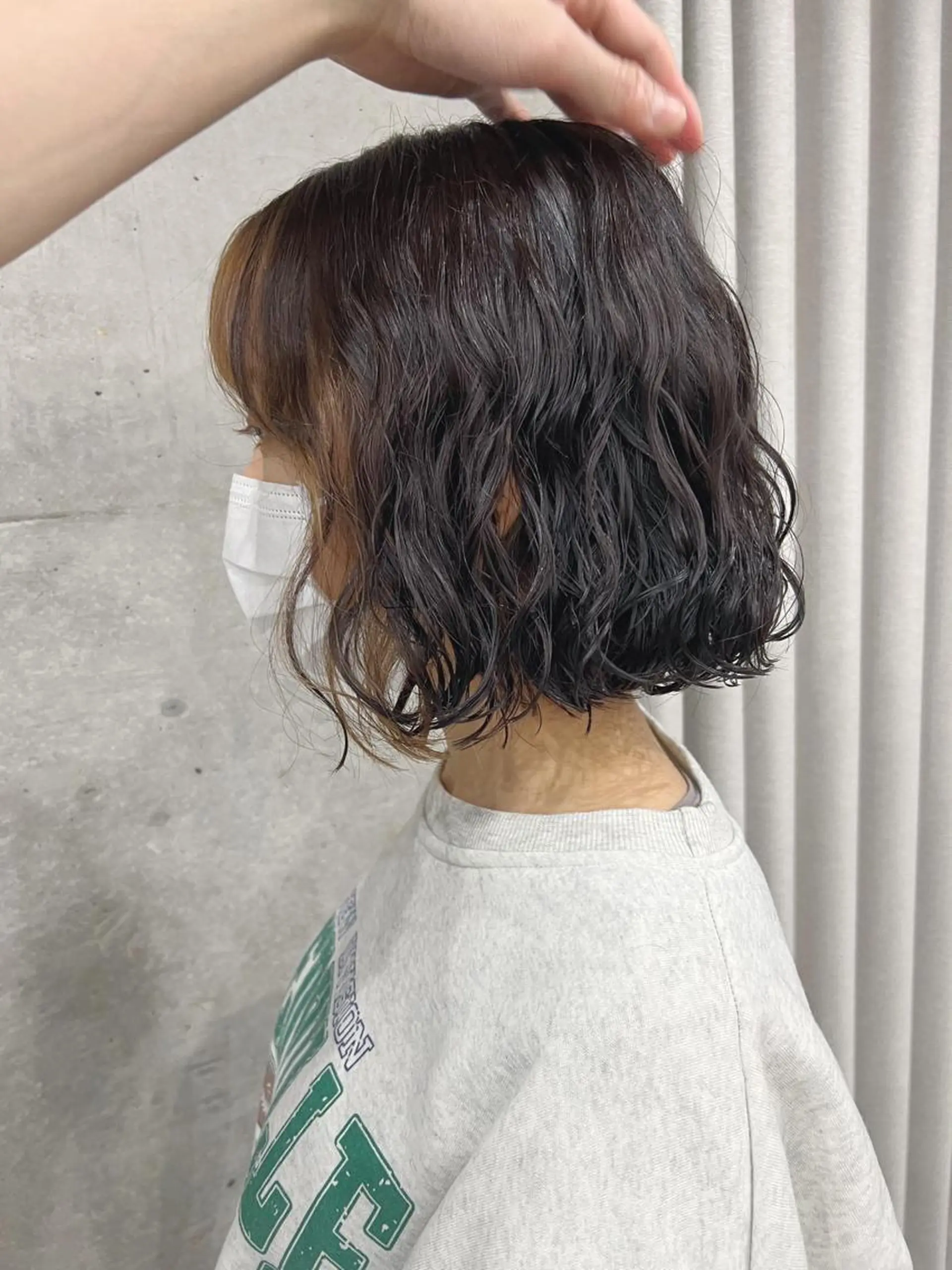 ショート パーマ ボブパーマコテ巻き風 パーマNo1深江秀平のヘアスタイル