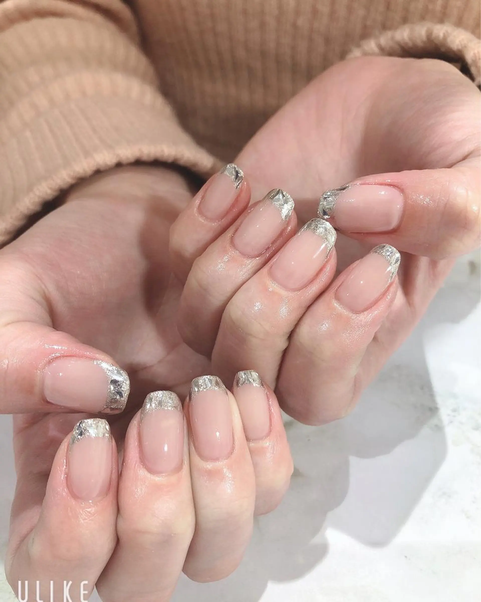 ネイル フレンチネイル ガラスフレンチ ハンドネイル 吉野✨ ネイルデザイナー✨のネイルデザイン