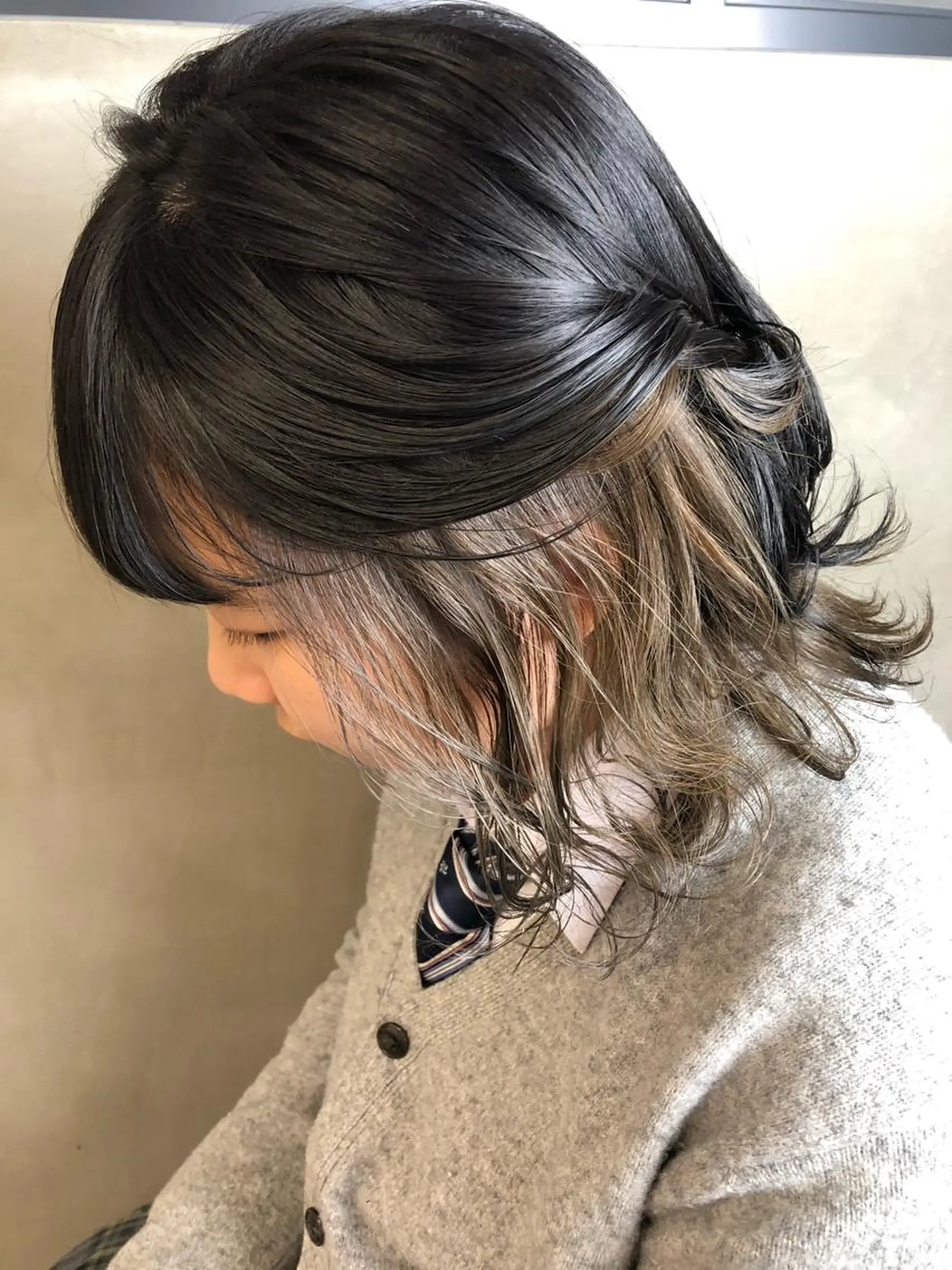 ミディアム カラー ダブルカラー グレージュ カット ヘアカラー トリートメント 2nd所属・🤍2nd🤍田所 美希のヘアスタイル