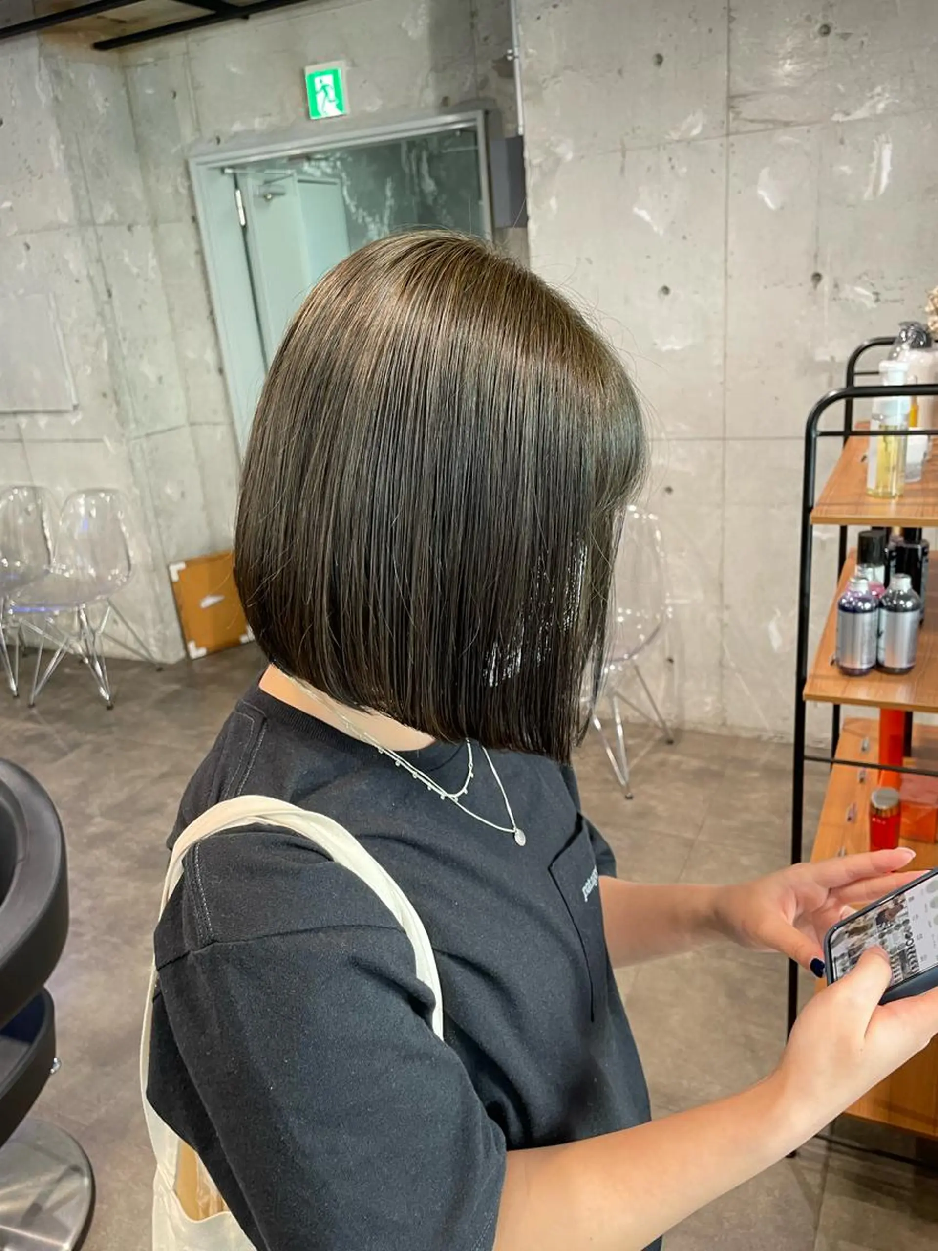 ショート カラー カット ヘアカラー トリートメント ヘアセット I'S.横浜所属・赤み消しカラー 🍀JUNKIのヘアスタイル