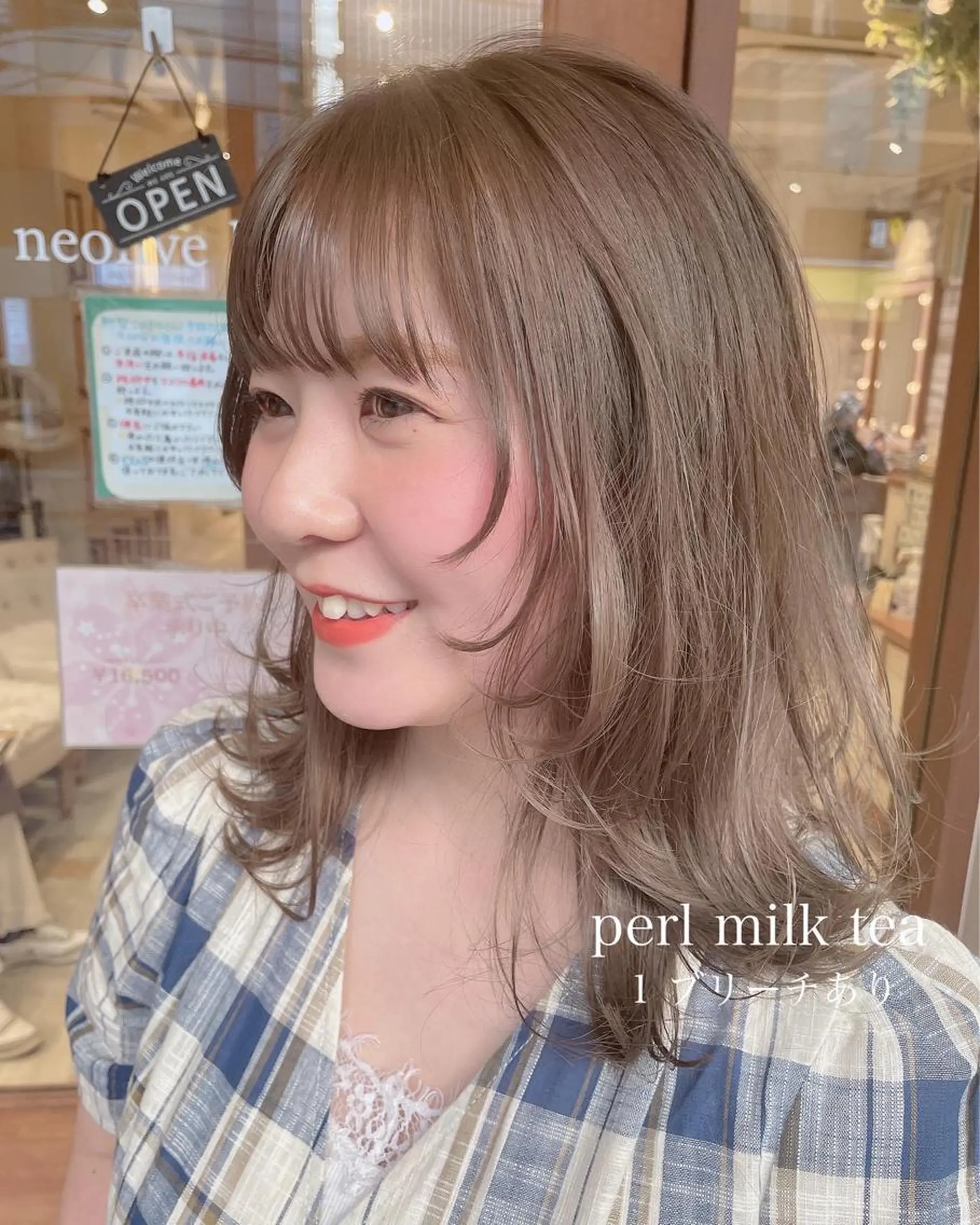 ミディアム カラー ブリーチ レイヤーカット 清水　ちひろ ✄トップスタイリストのヘアスタイル