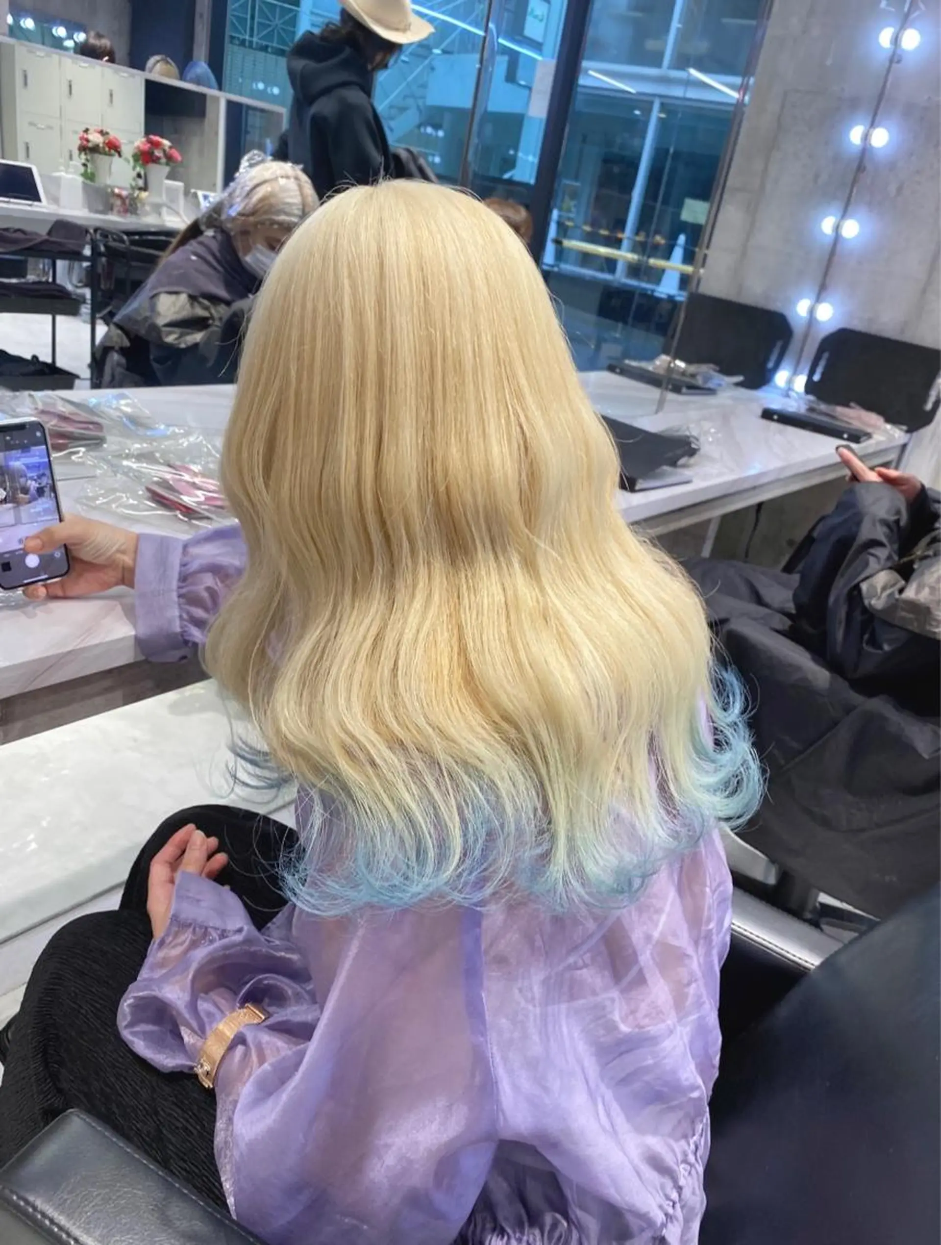 ロング カラー パーマ ヘアアレンジ メンズ キッズ ネイル マツエク・マツパ アイブロウ メンズバレイヤージュ メンズブリーチ メンズハイライト メンズハイトーン メンズインナーカラー 🐺ウルフ×ハイトー ン🖤Yukinoのヘアスタイル