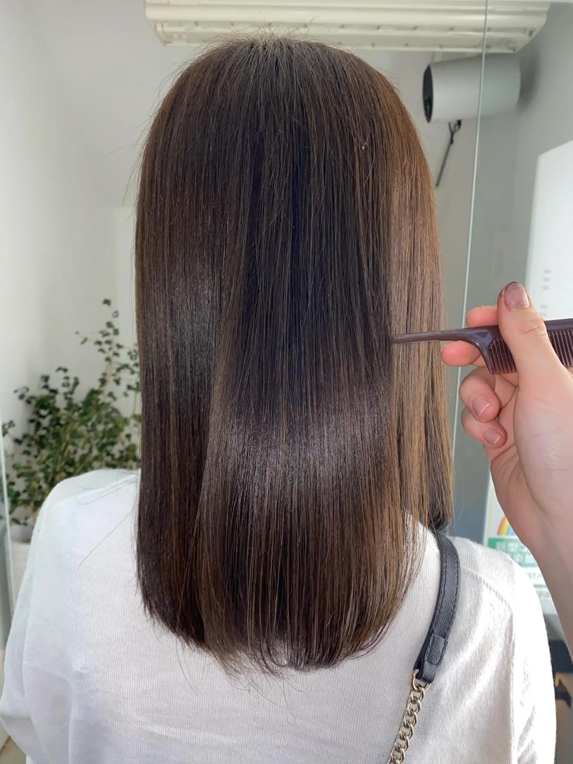 セミロング 髪質改善 顔周りカット/透明感 カラー✂️MEIのヘアスタイル