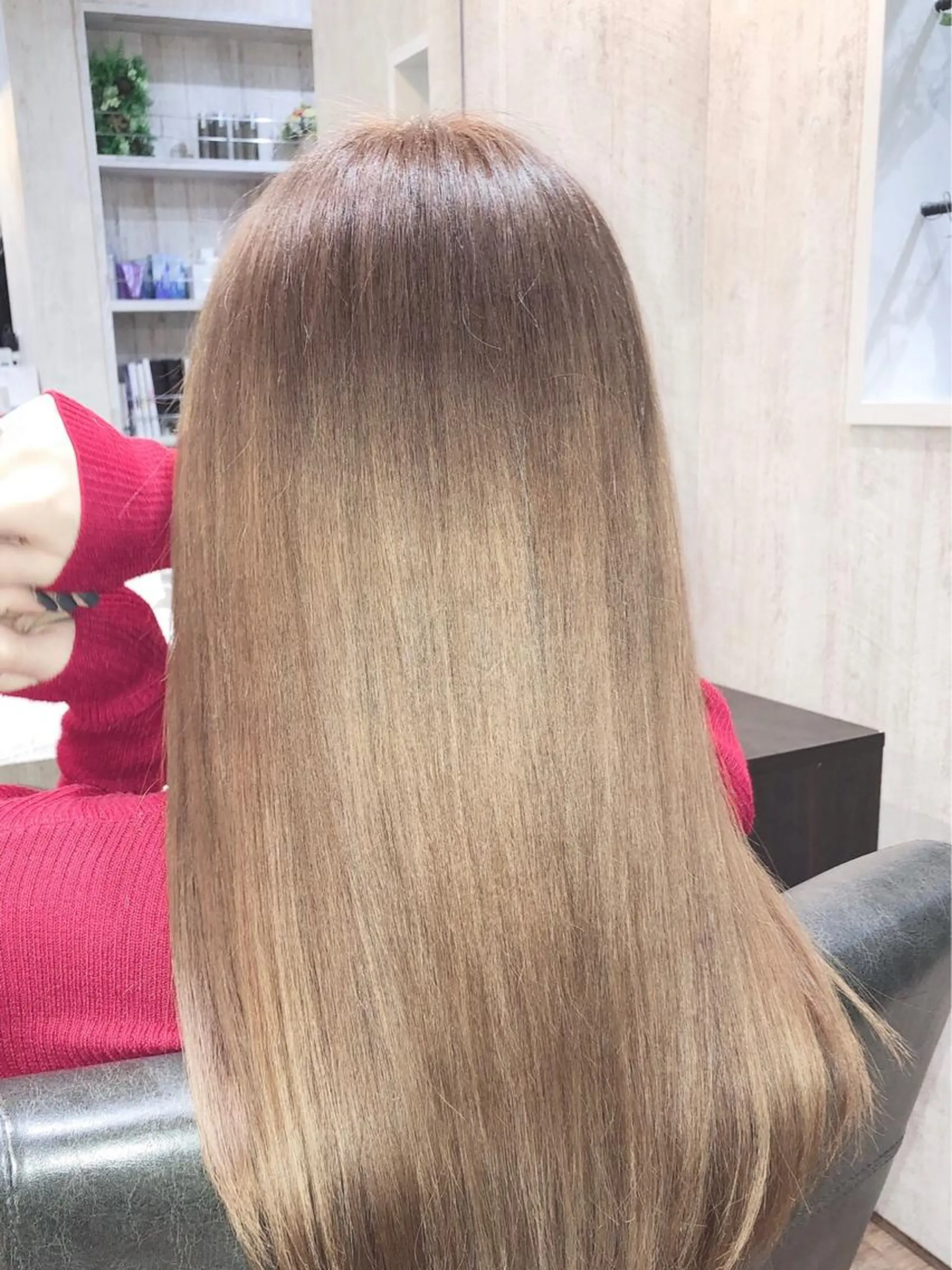 ロング カラー ベージュカラー ブロンド ブロンドベージュ 外国人風カラー ヘアカラー トリートメント 縮毛矯正の達人 ☆ 松本のヘアスタイル