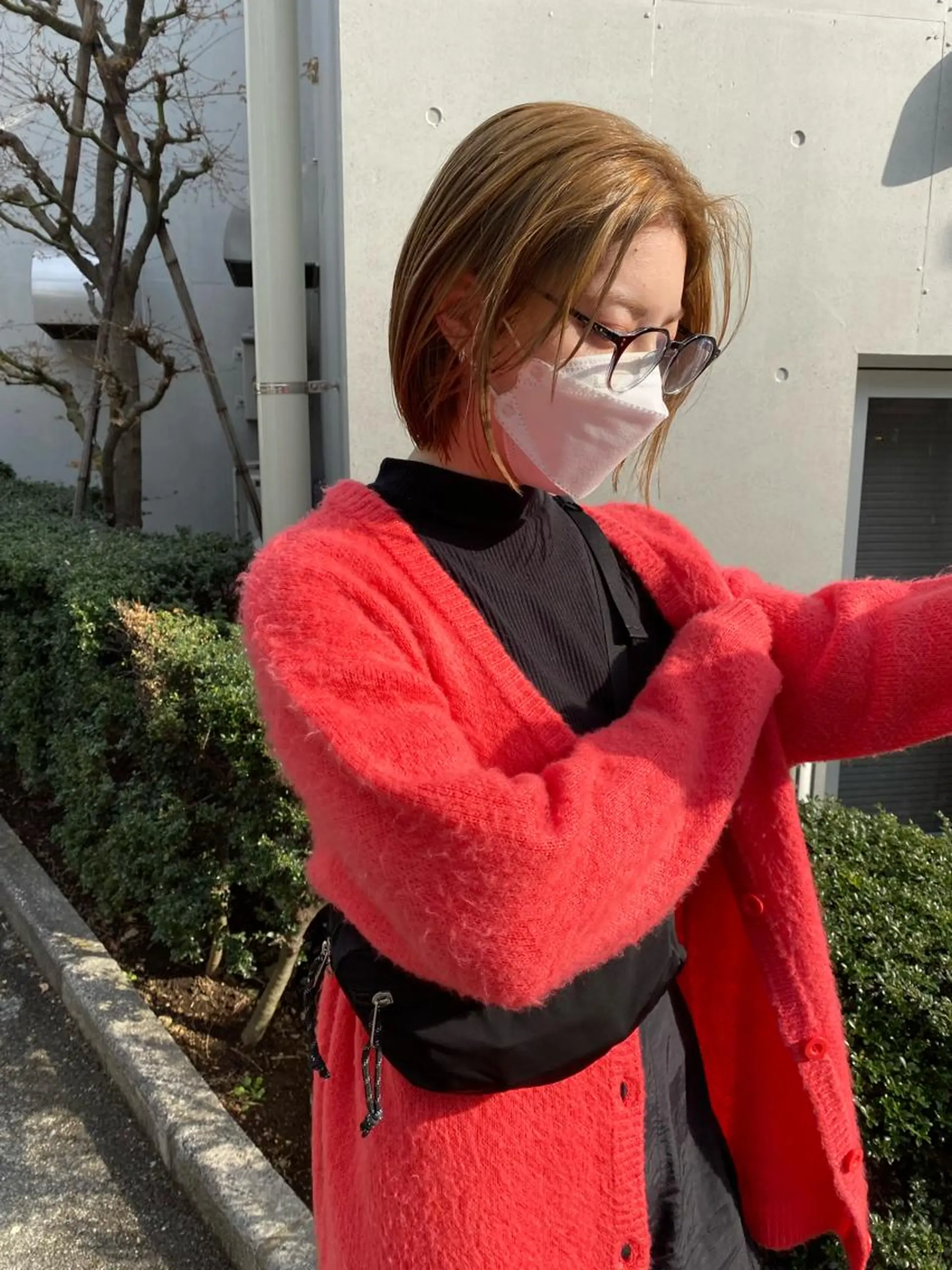 ショート カラー ベージュカラー ハイトーンカラー ハイトーンベージュ ボブ カット ヘアカラー ミク／ 北参道／ショートのヘアスタイル