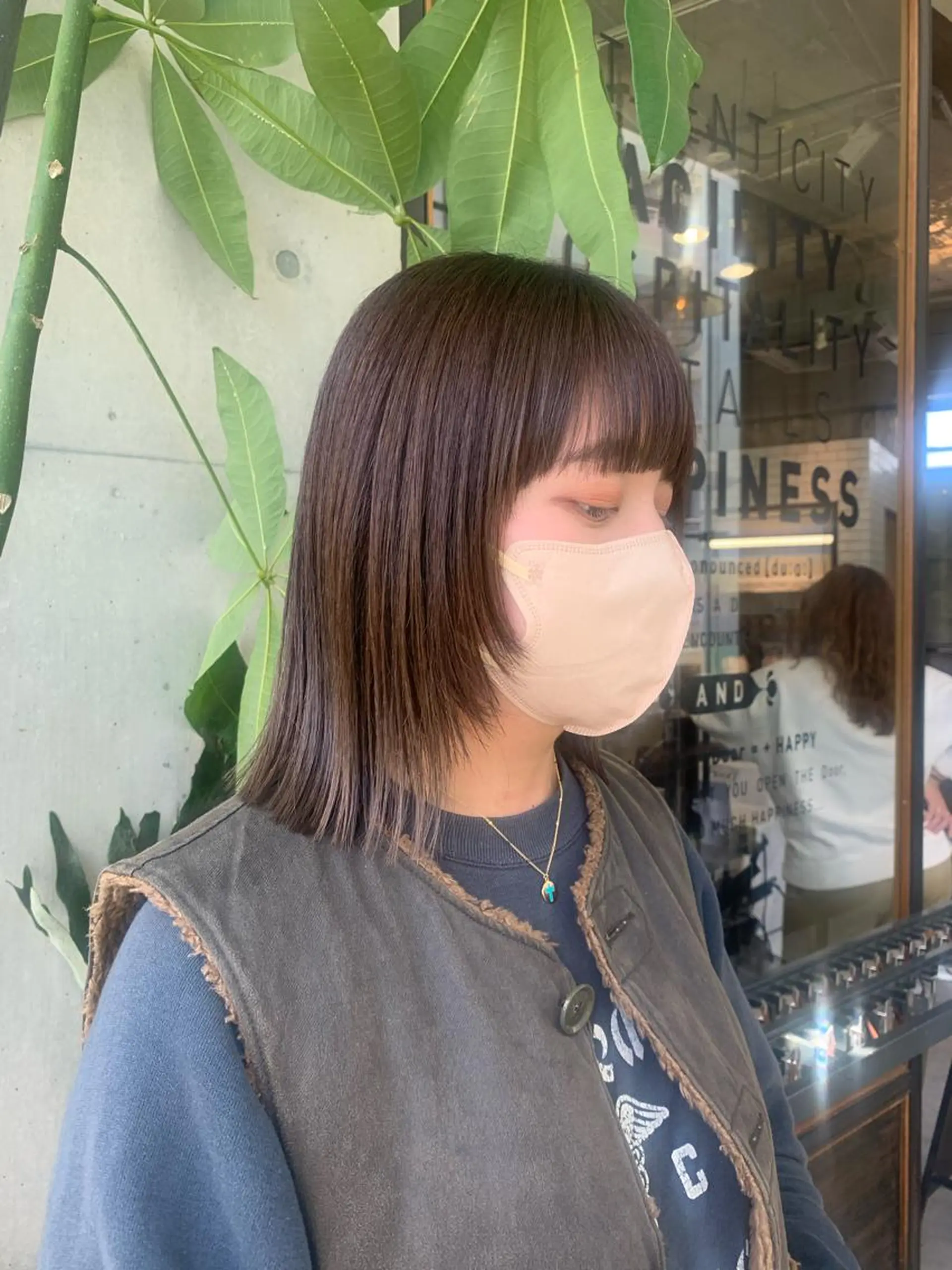 ミディアム ボブ/ベージュ/ パーマ🪿近森ゆいのヘアスタイル